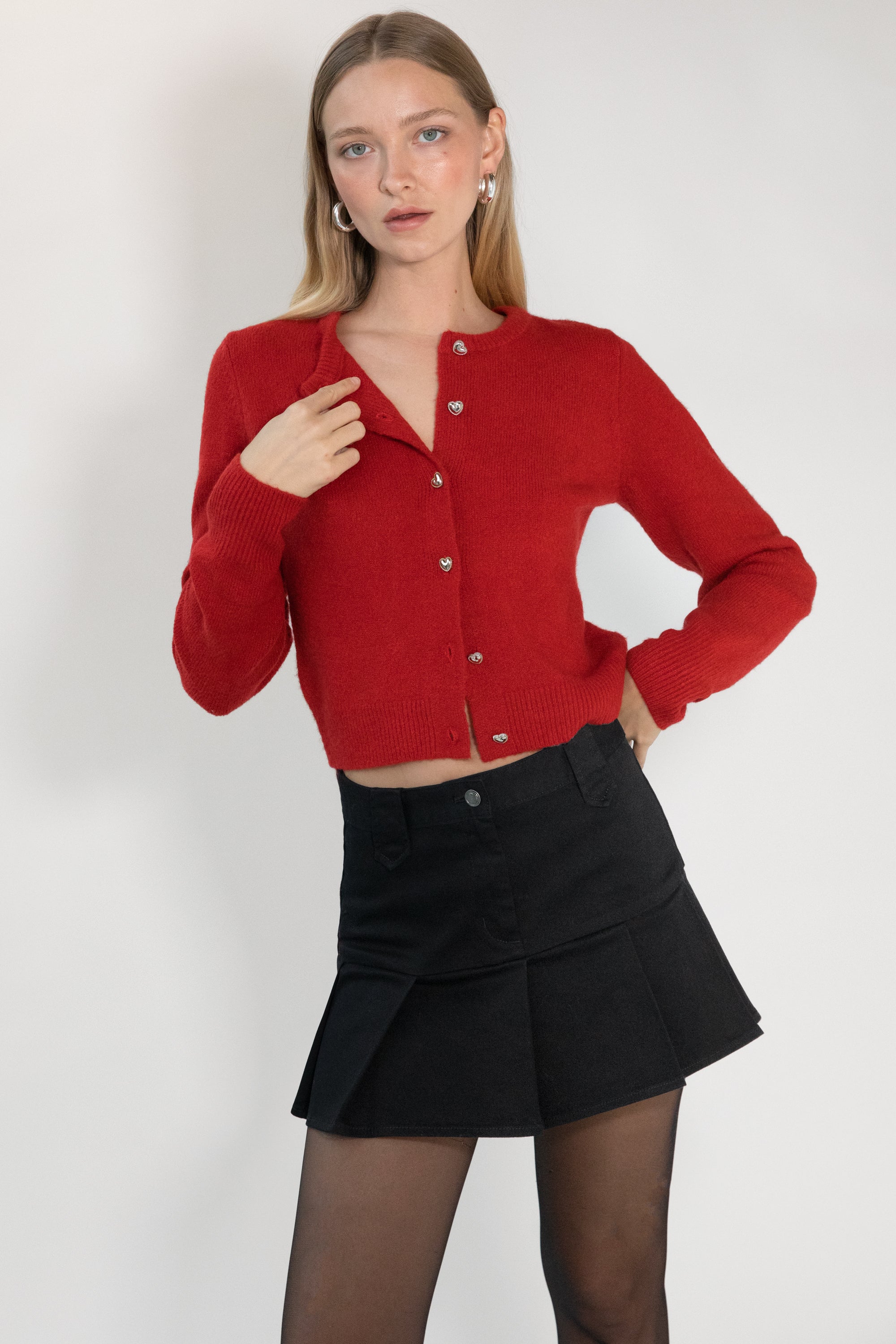 COTTON TWILL PLEATED MINI SKIRT Deals Cheap Online