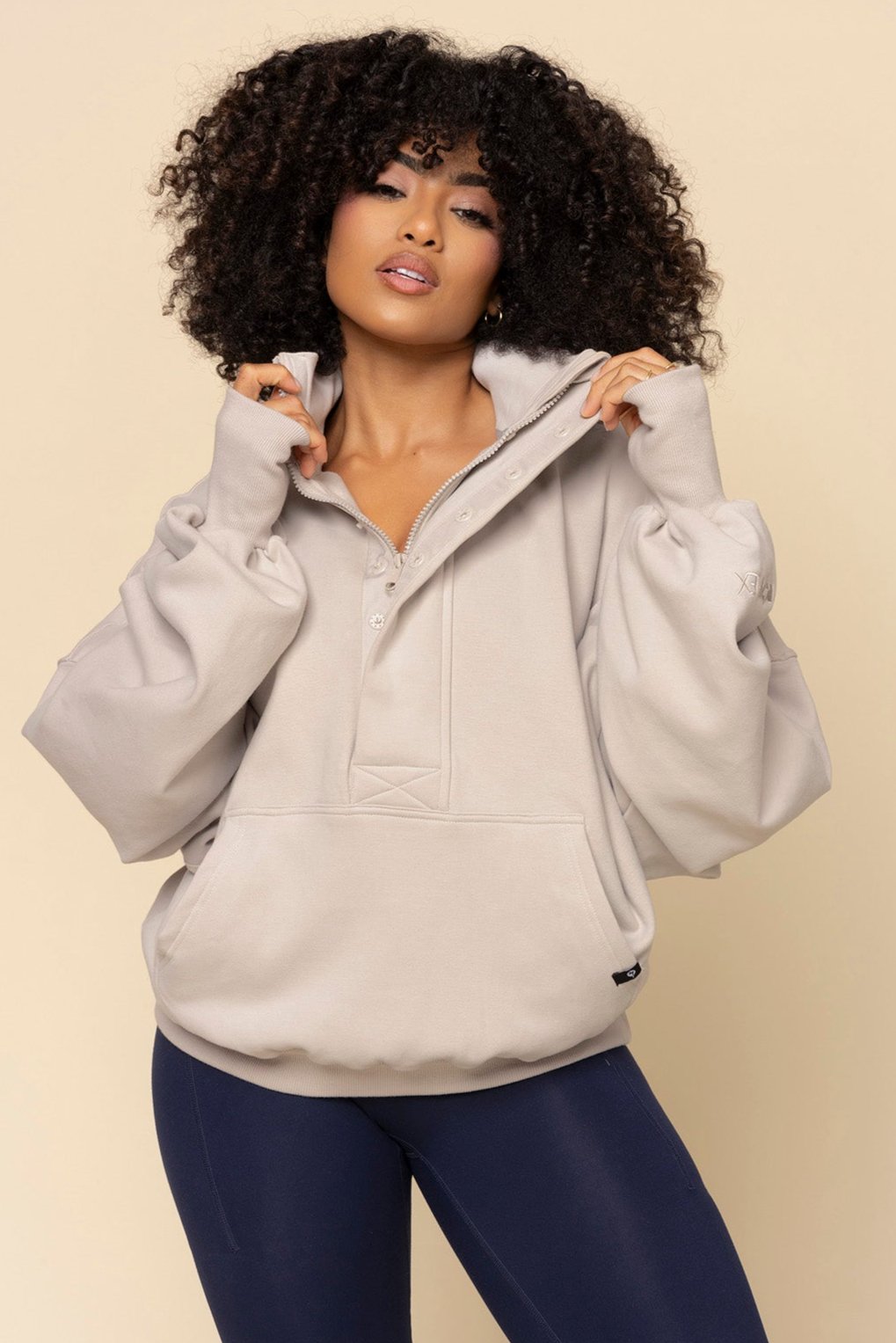 Ooey Gooey Half Zip Sweater - Silver Birch Safe Shopping Cheap Online