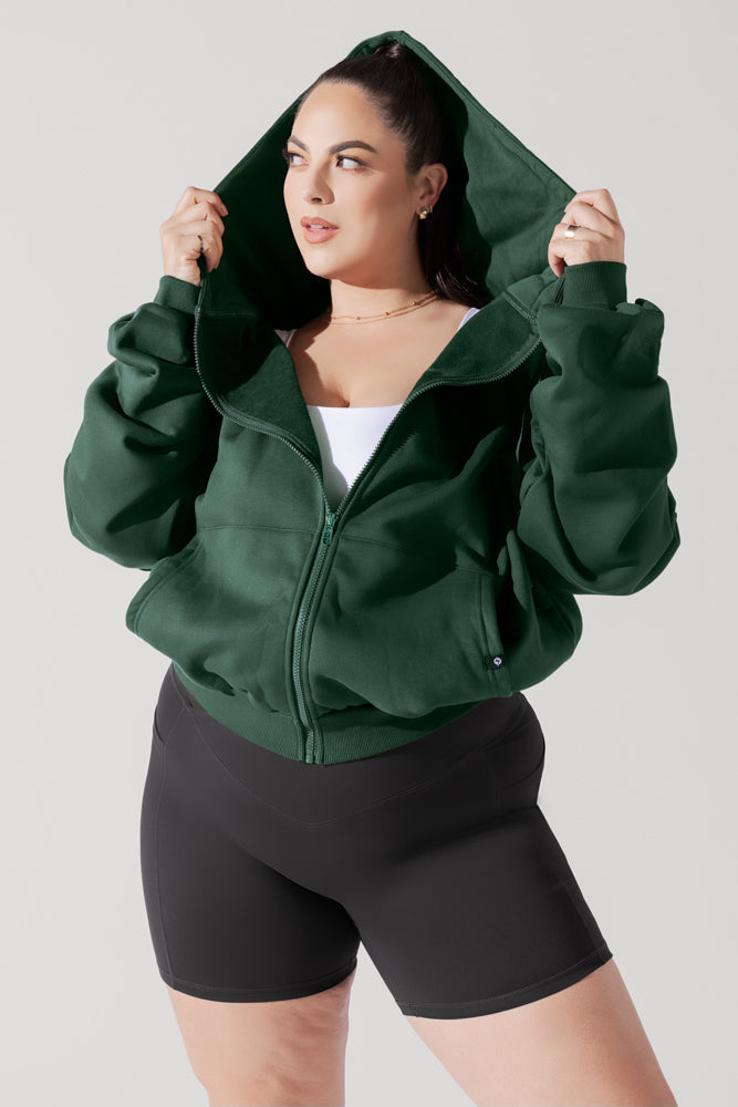 Zip Cloud Hoodie - Game Time Green Enjoy Cheap Online