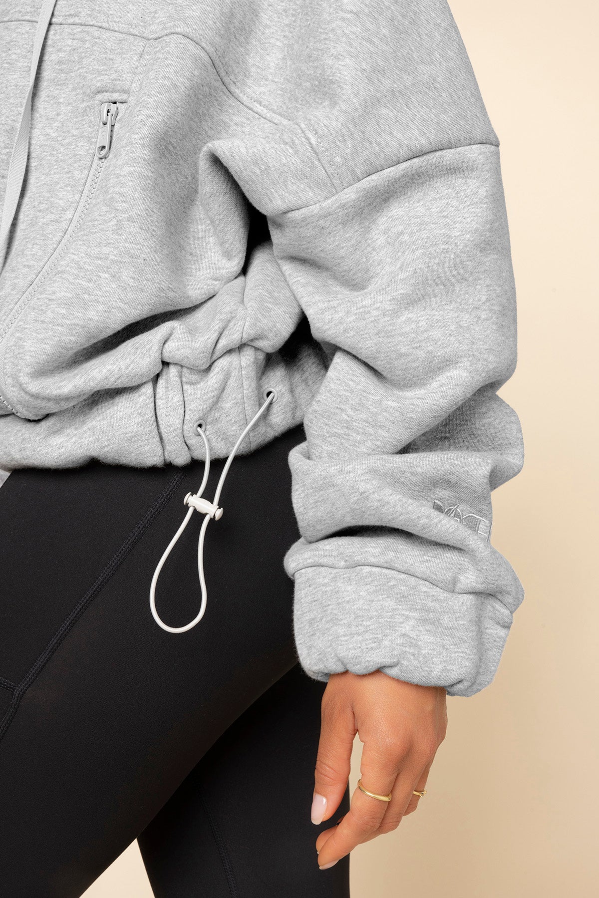 Half Zip Warm Up Hoodie - Heather Grey Enjoy Online