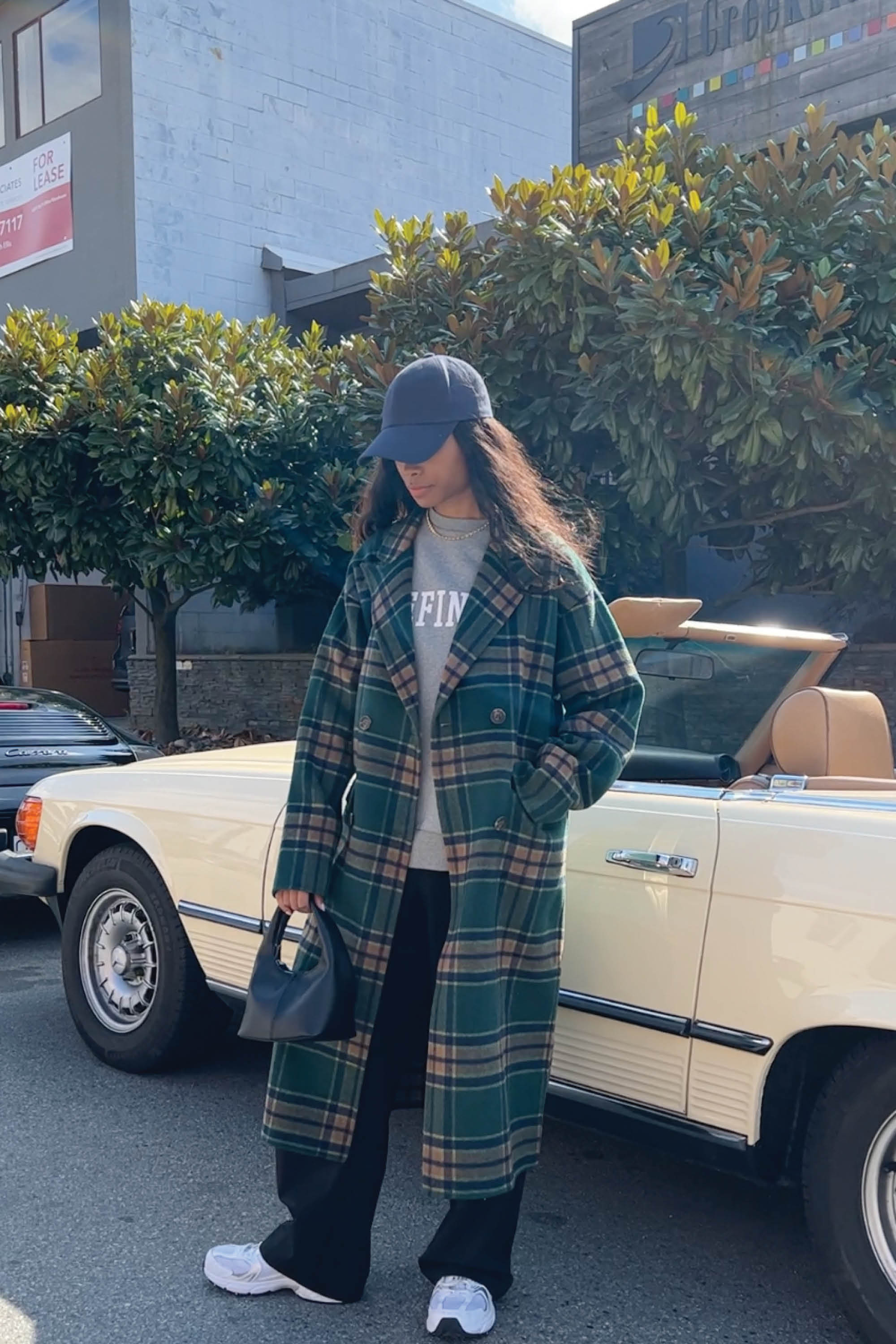 OVERSIZED PLAID WOOL BLEND COAT Cheap Best Store To Get