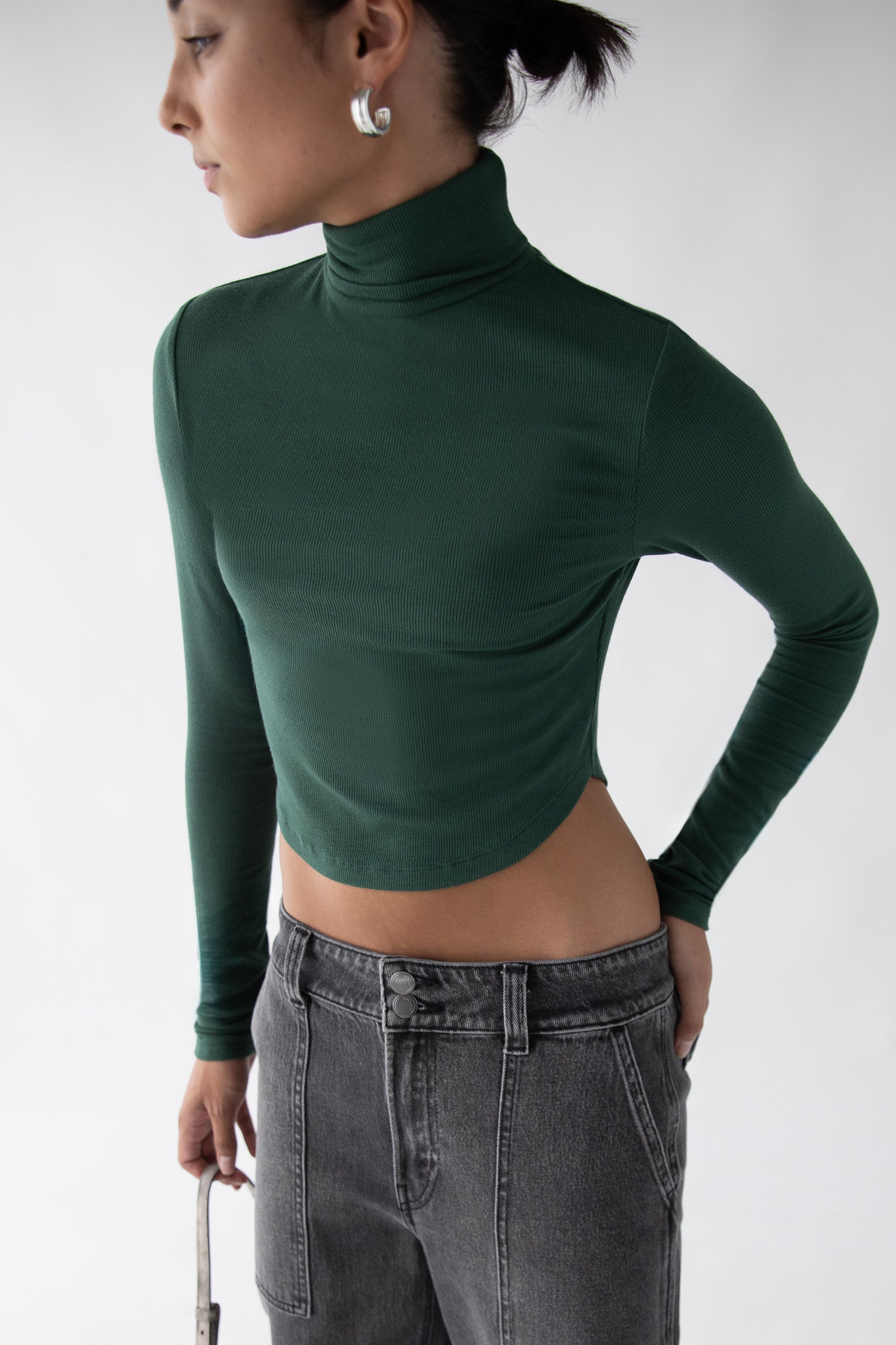 CROPPED TURTLENECK TOP Store Sale