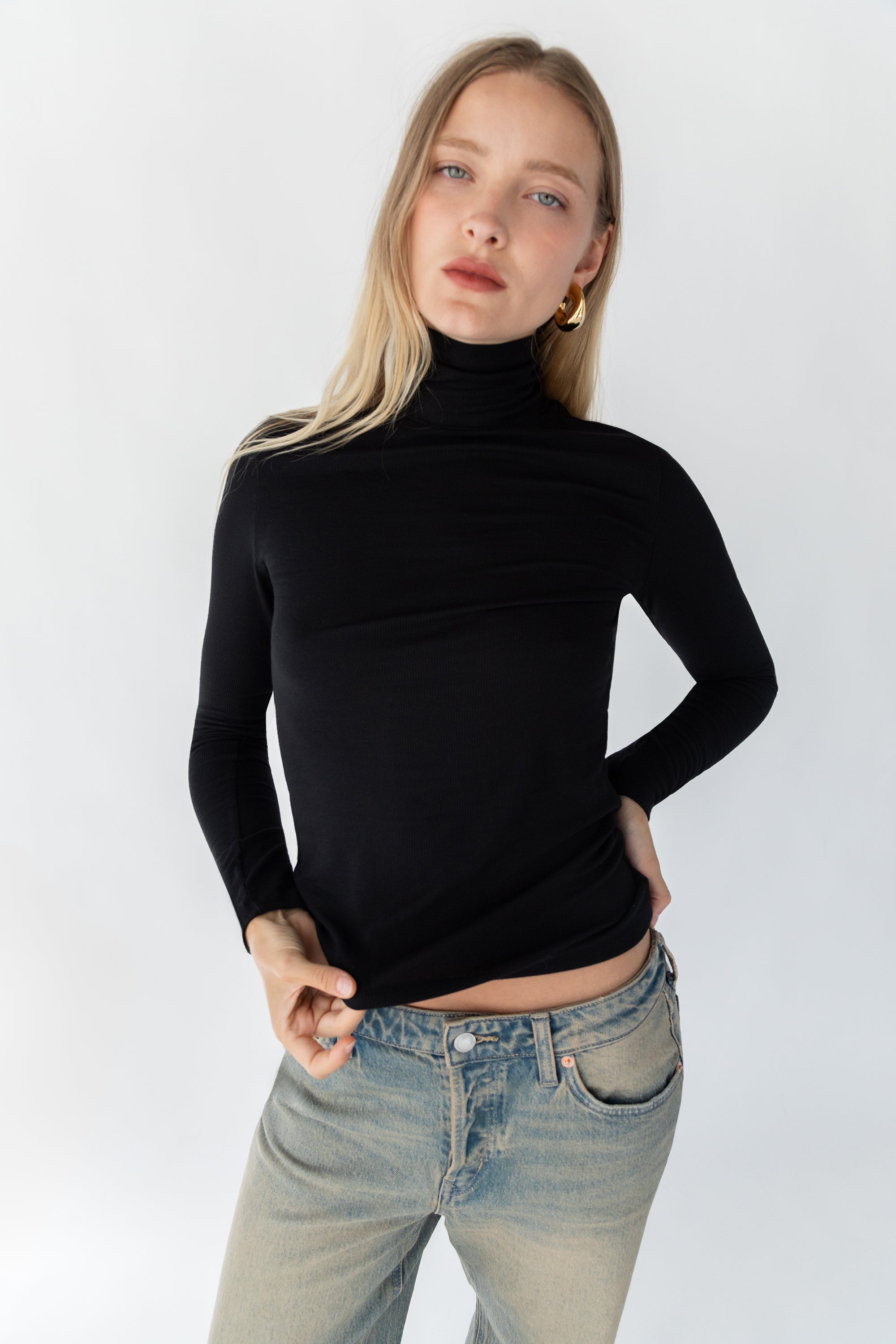 FINE KNIT TURTLENECK TOP Best Place To Buy