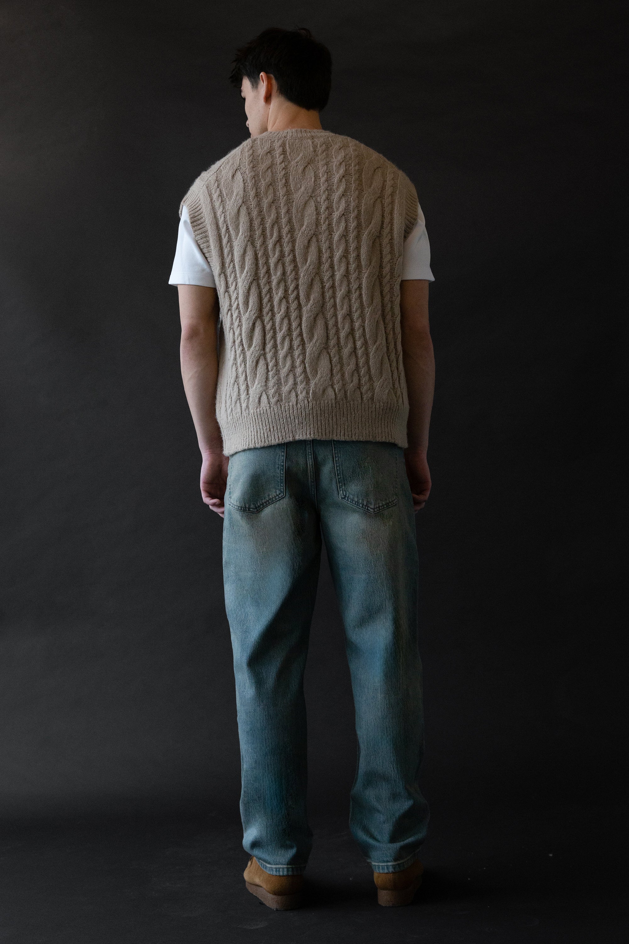 CABLE KNIT SWEATER VEST Fast Delivery Online