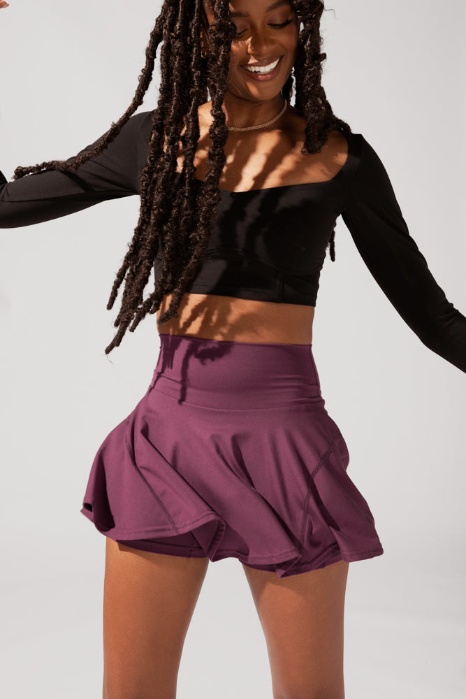 Twirl Skort - Plum Sale Good Selling