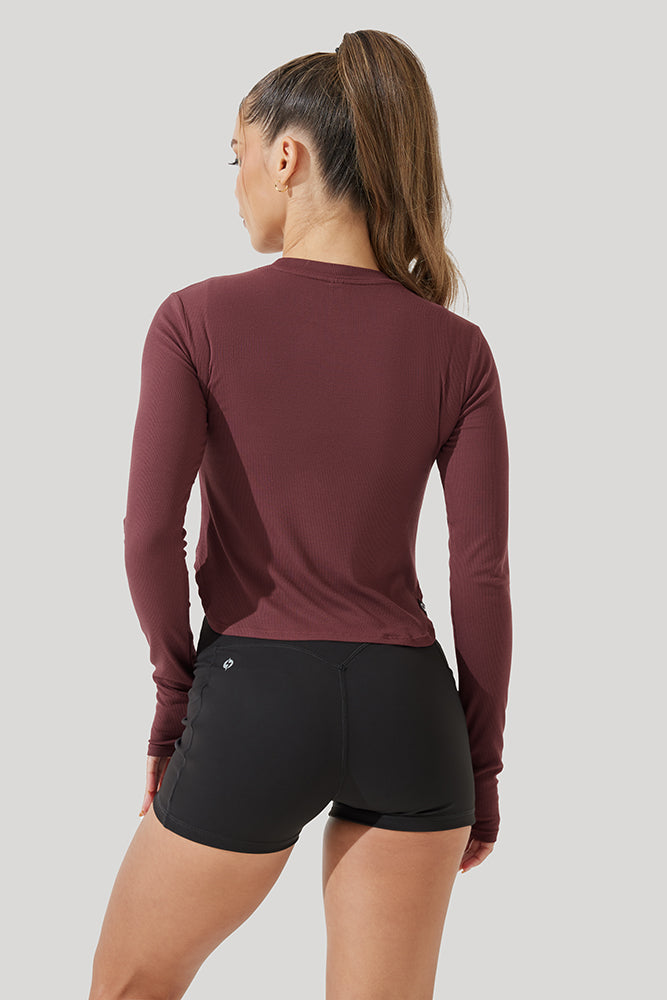 Refine Long Sleeve Top - Rose Clay Clearance Factory Outlet