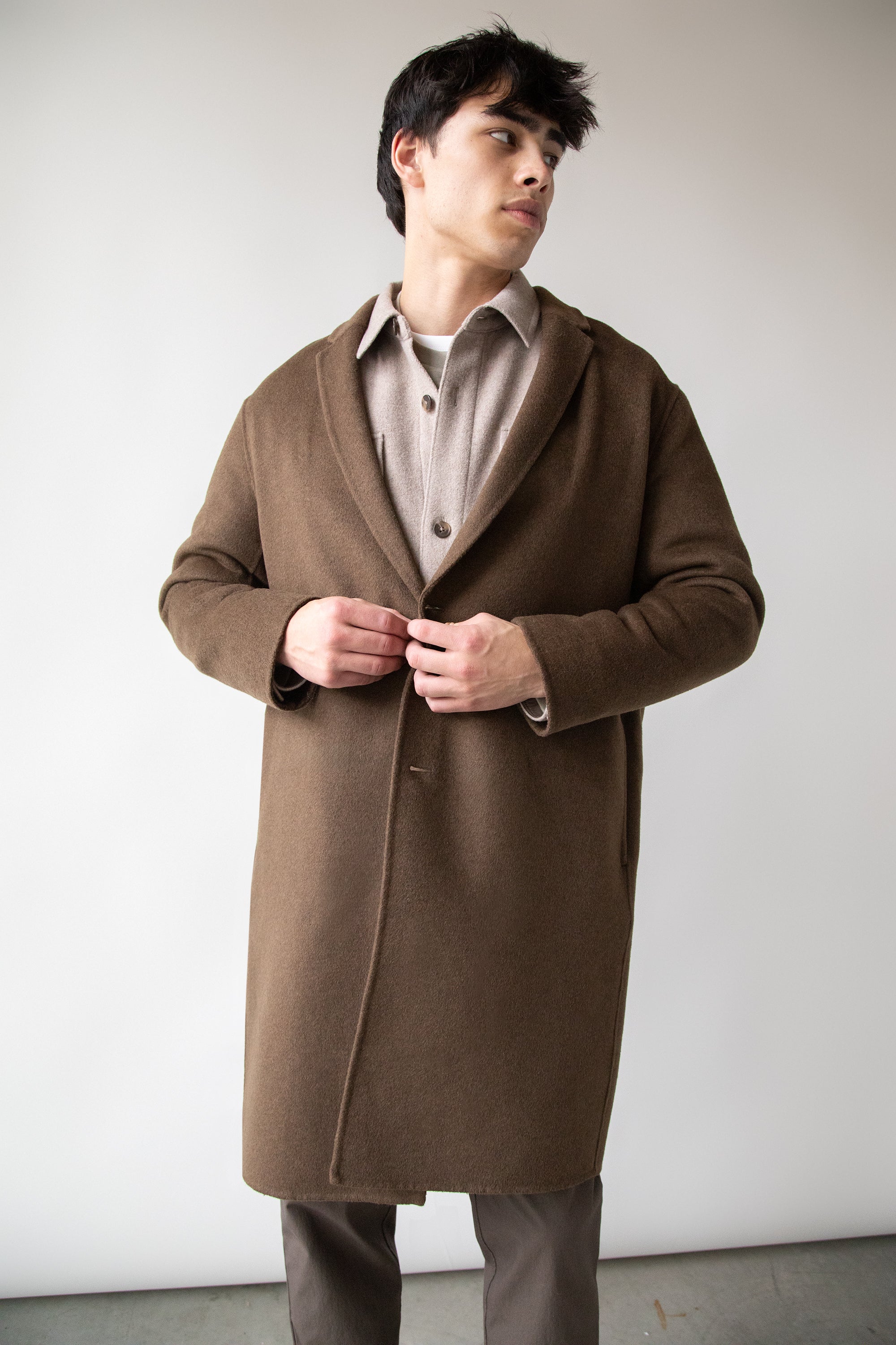 DOUBLE-FACED WOOL BLEND COAT Geniue Stockist