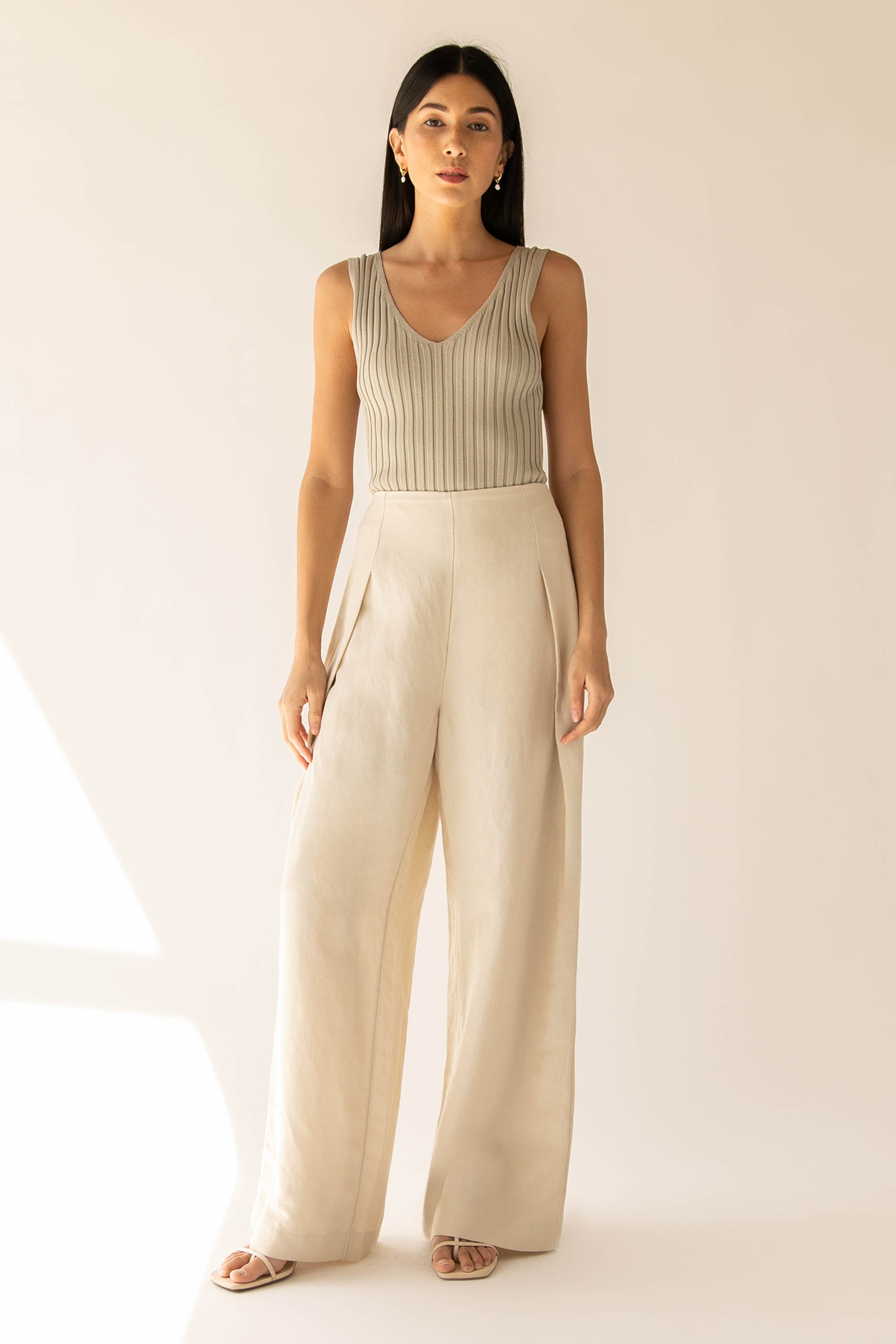 LINEN BLEND WIDE LEG DRESS PANT Release Dates