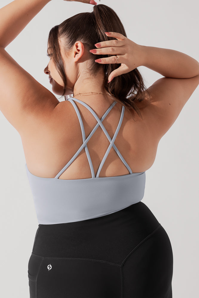 Cleo Corset Crop Bralette - Blue Stone Visit