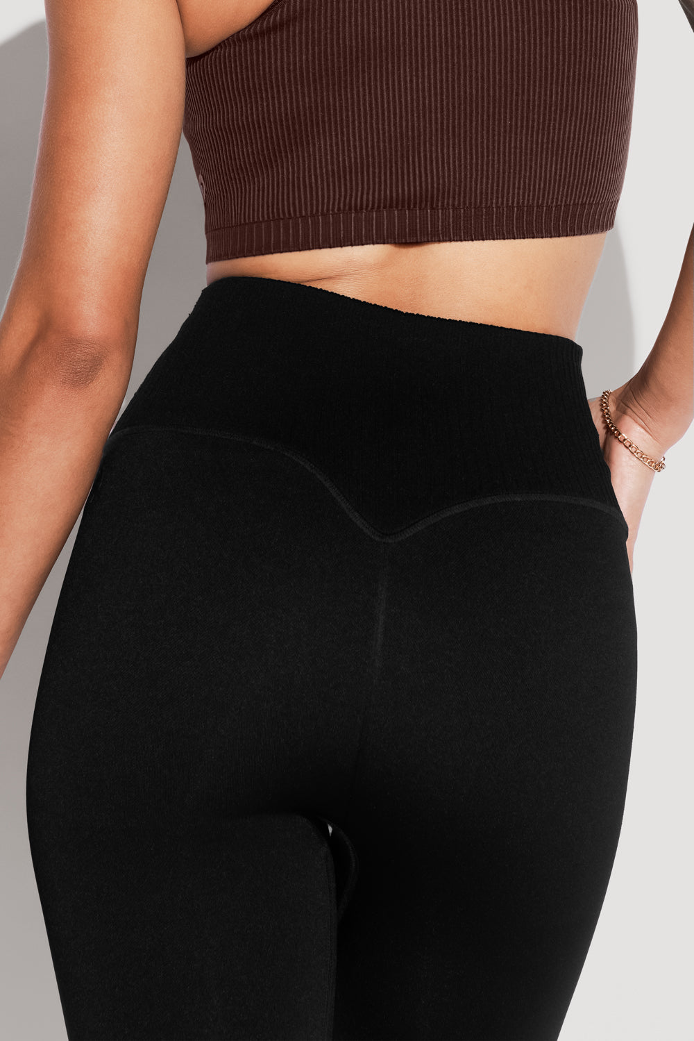 Crisscross Hourglass Seamless Legging - Black Pictures Cheap Pice