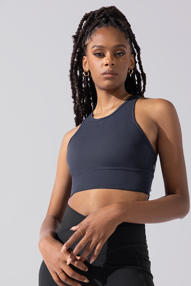 Sweat Sesh Crop Top - Smoky Navy For Sale Top Quality