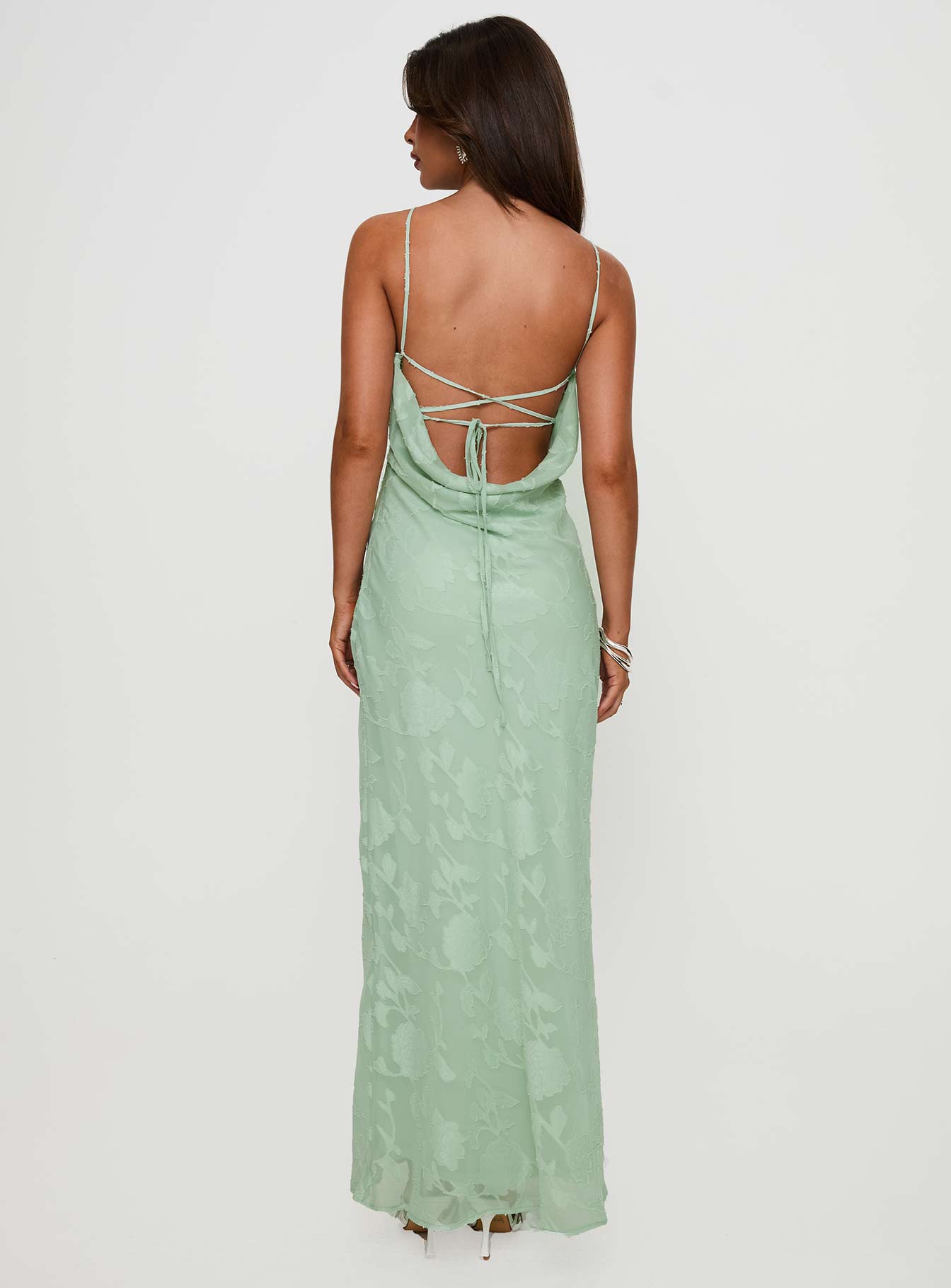 Zoelle Halter Maxi Dress Sage Big Discount Cheap Pice