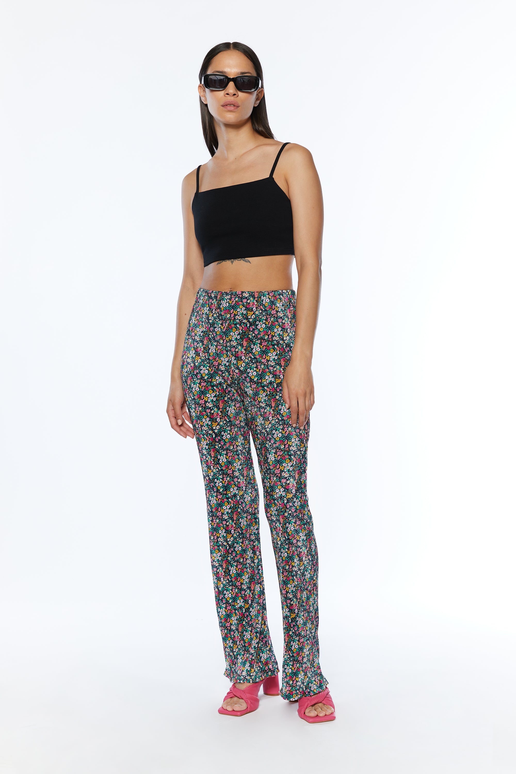 PLEATED FLORAL PANT Wholesale Pice