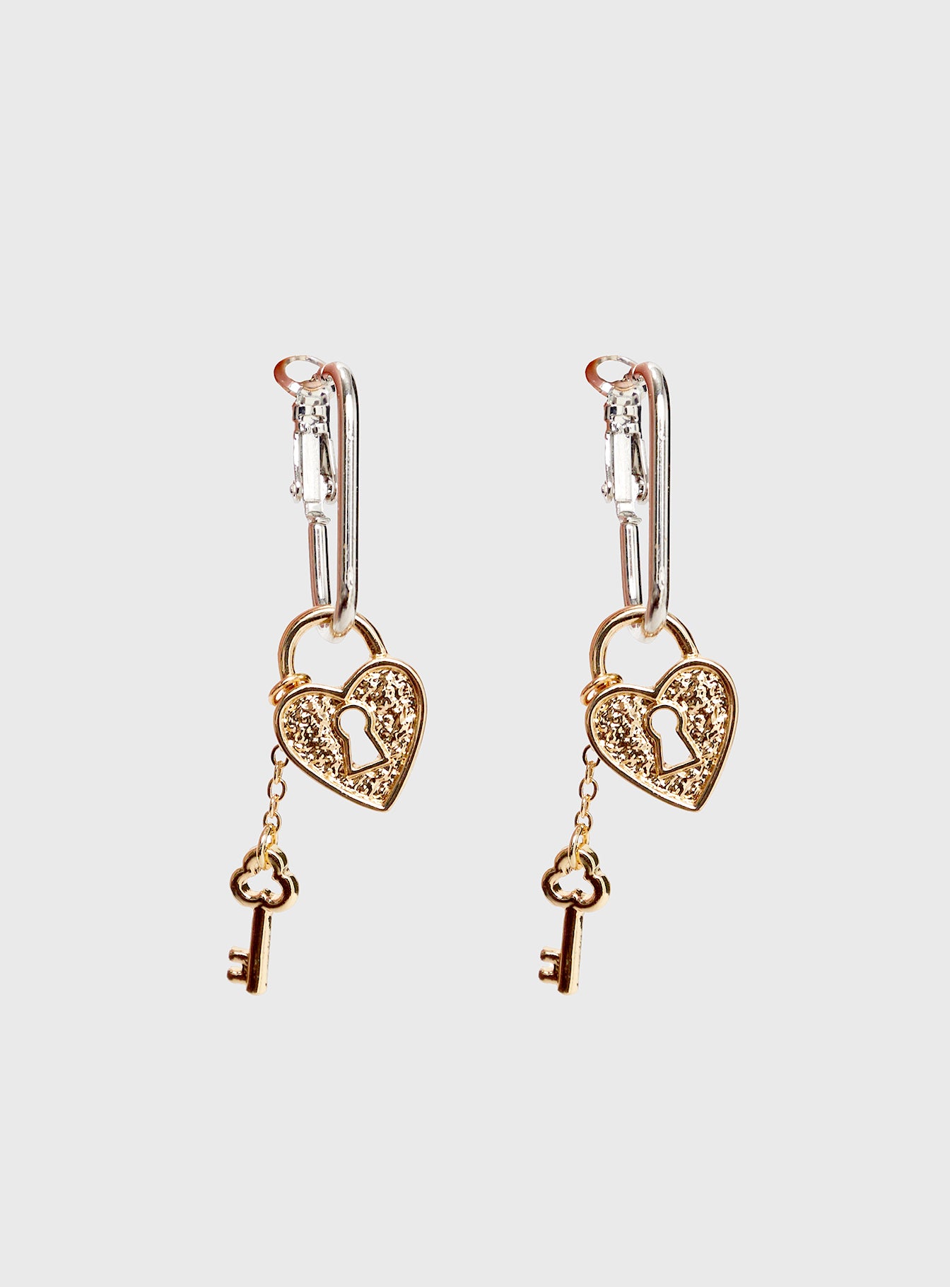 Lock & Key Earrings Gold 100% Original Online