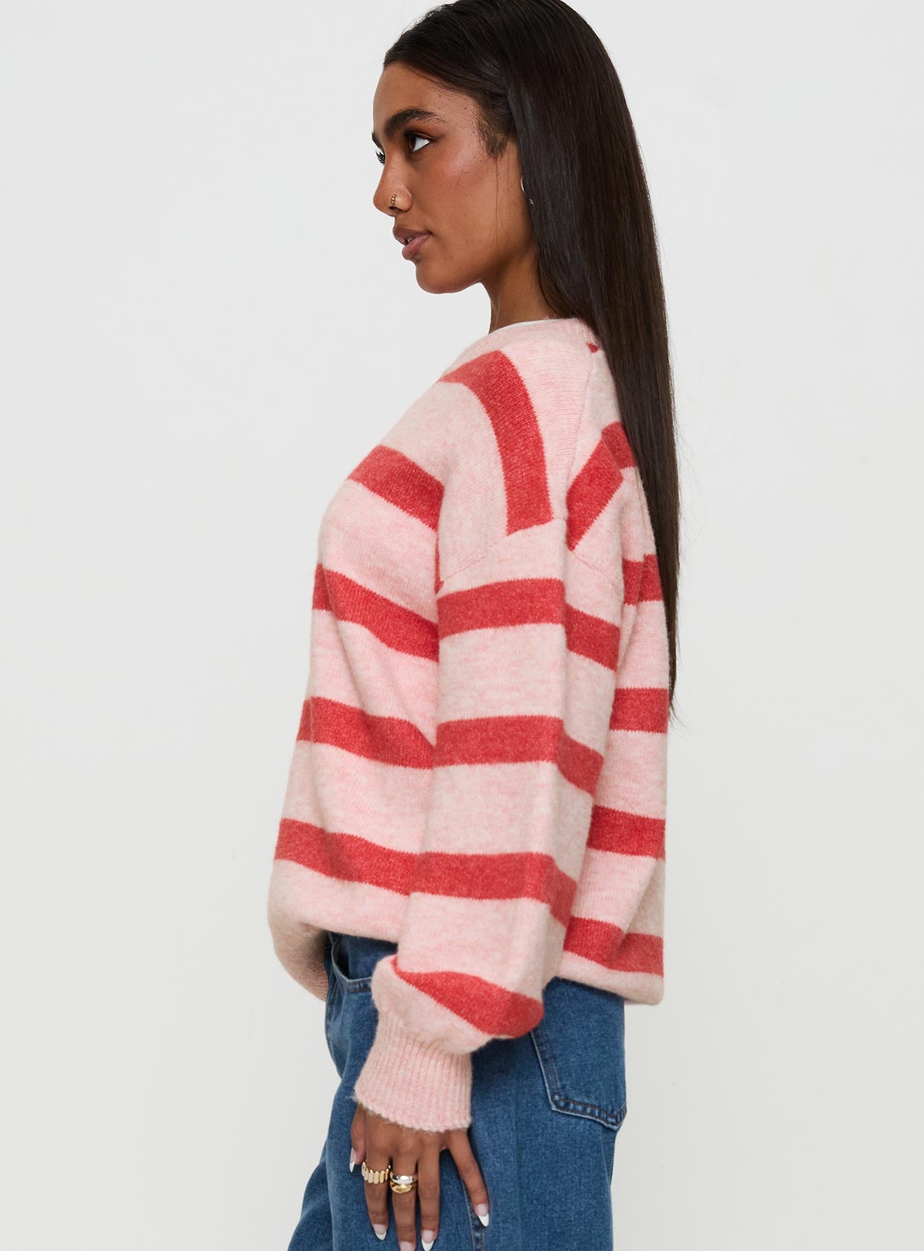 Ryanna Sweater Pink / Red Stripe Discount Countdown Package