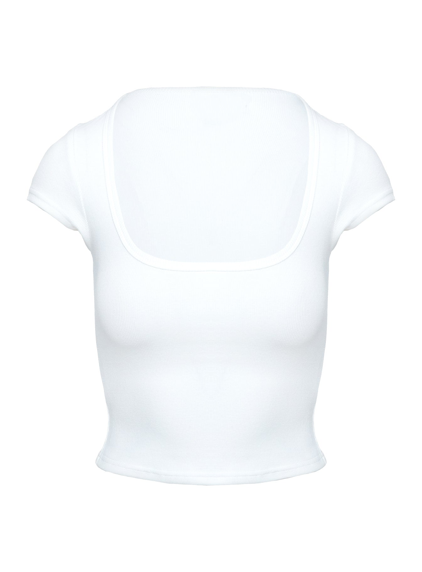 Baseline Square Neck Rib Top White For Cheap Cheap Online