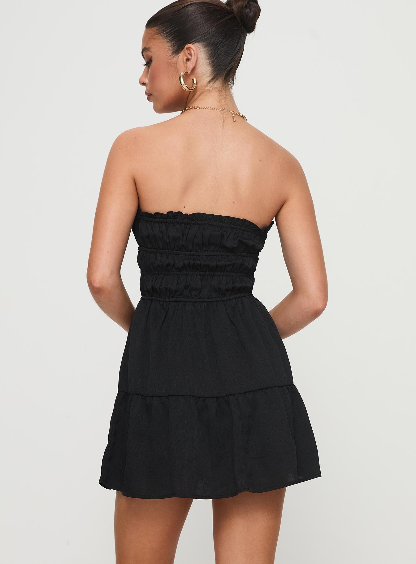 Joie Strapless Mini Dress Black Sale Real