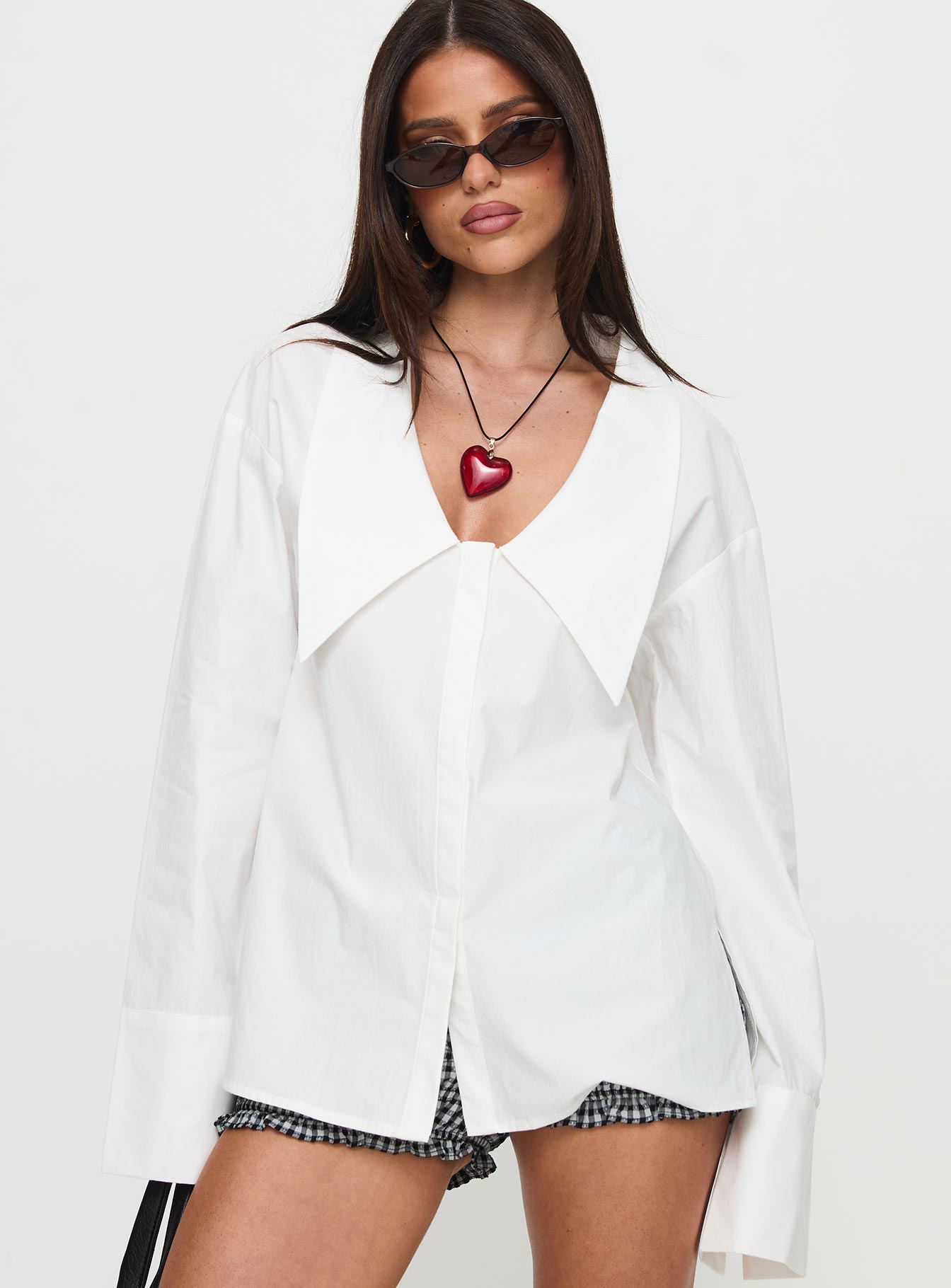 Calistoga Deep Collar Shirt Ivory Cheap Sale Cost