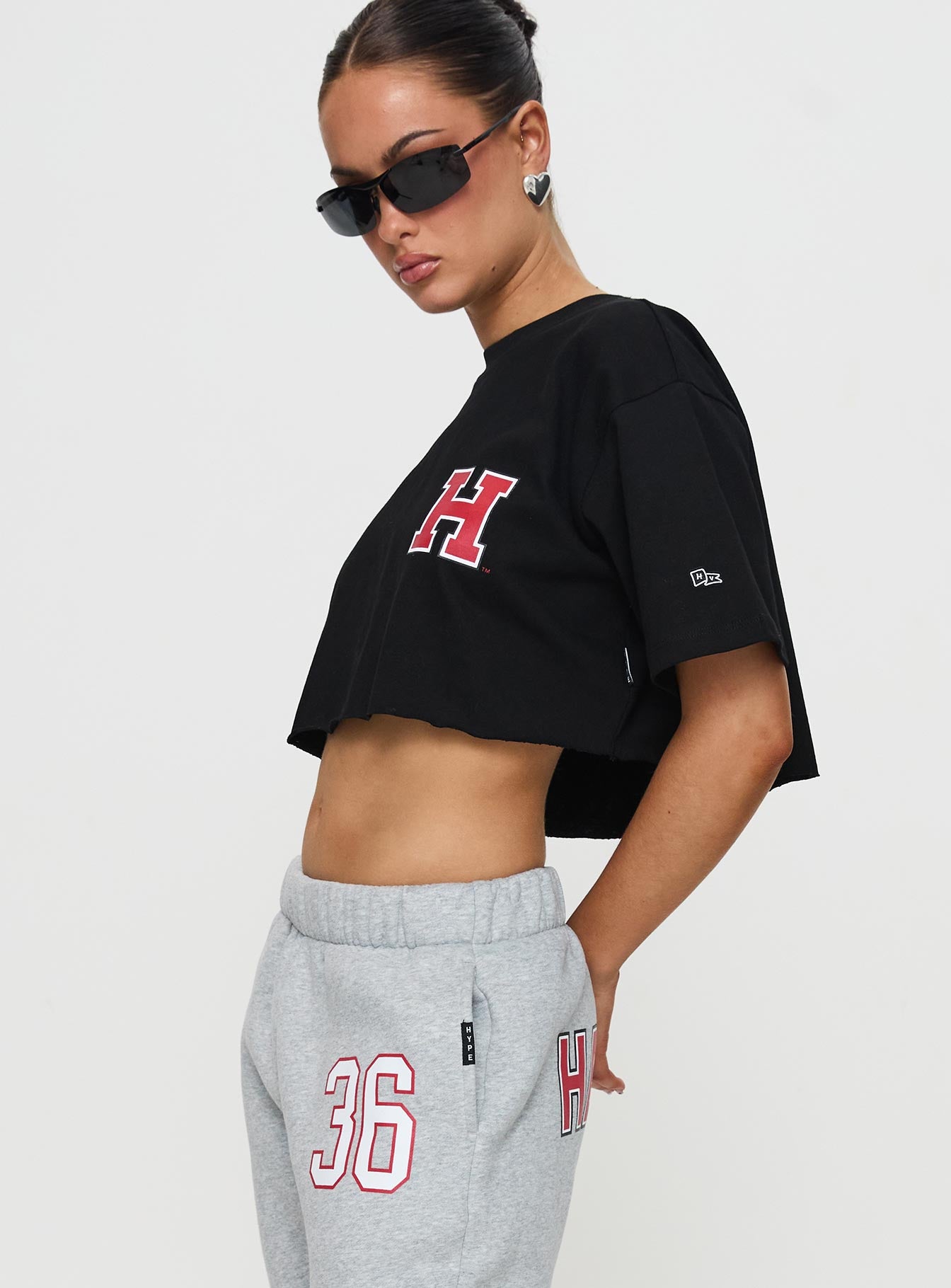 Harvard Graphic Track Top Black Best Wholesale For Sale