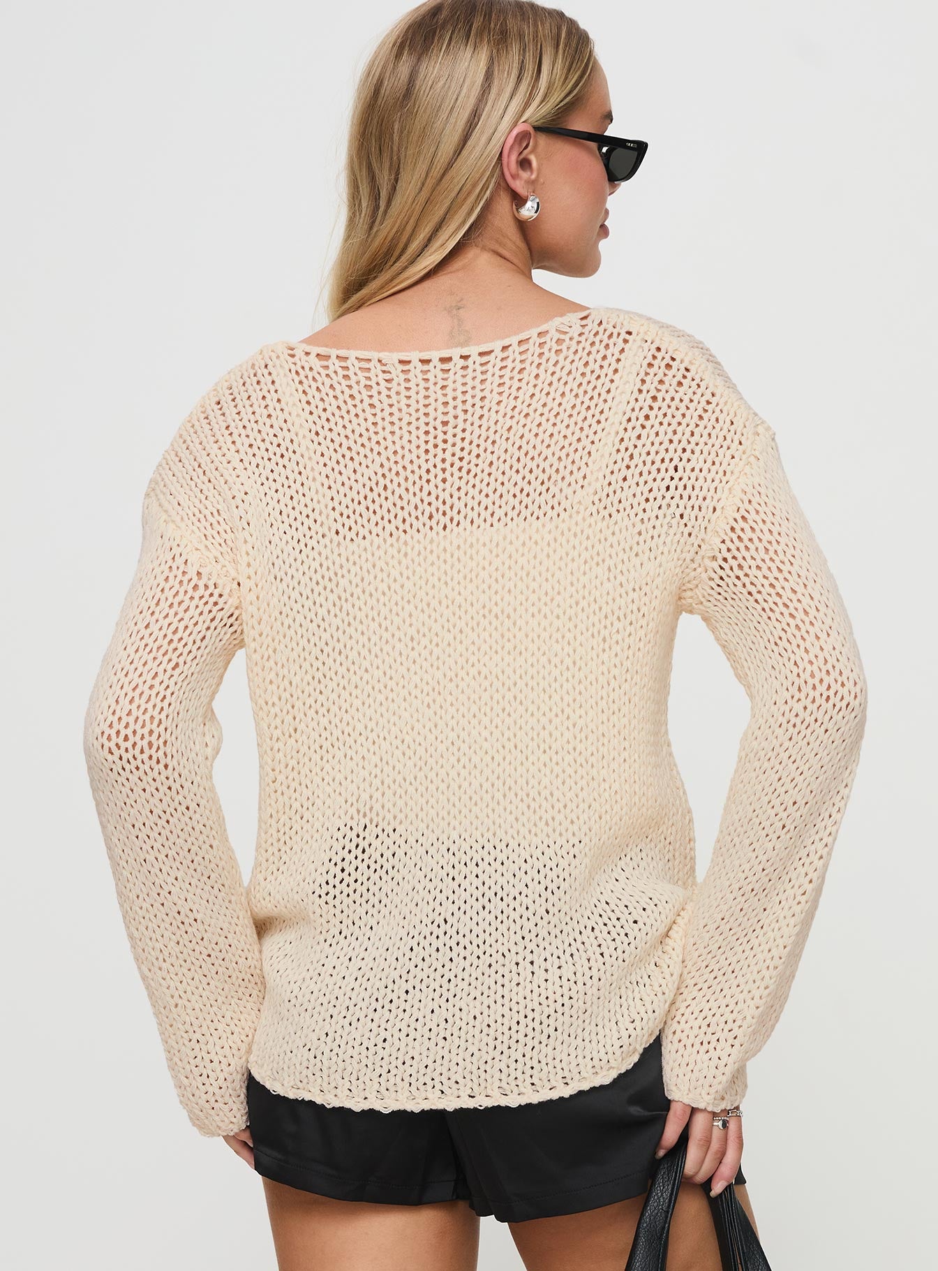 Protea Knit Sweater Beige Clearance Fake