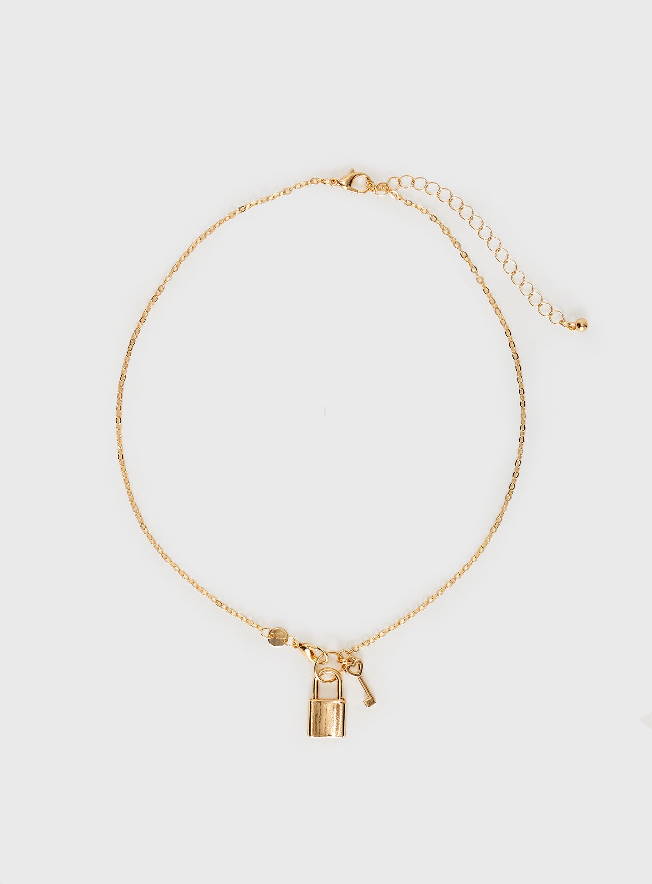 Lock & Key Necklace Gold Cheap Sale Shop For