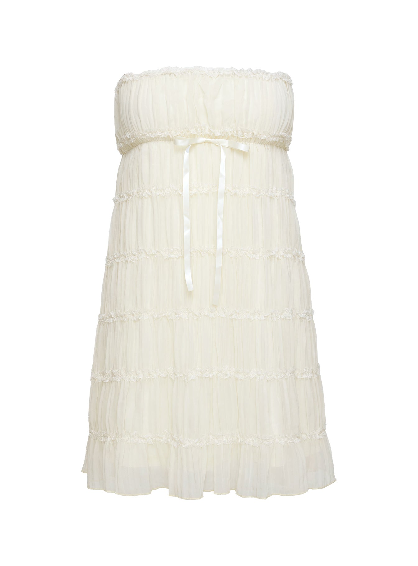 Opalette Strapless Mini Dress Cream Pices Cheap Pice