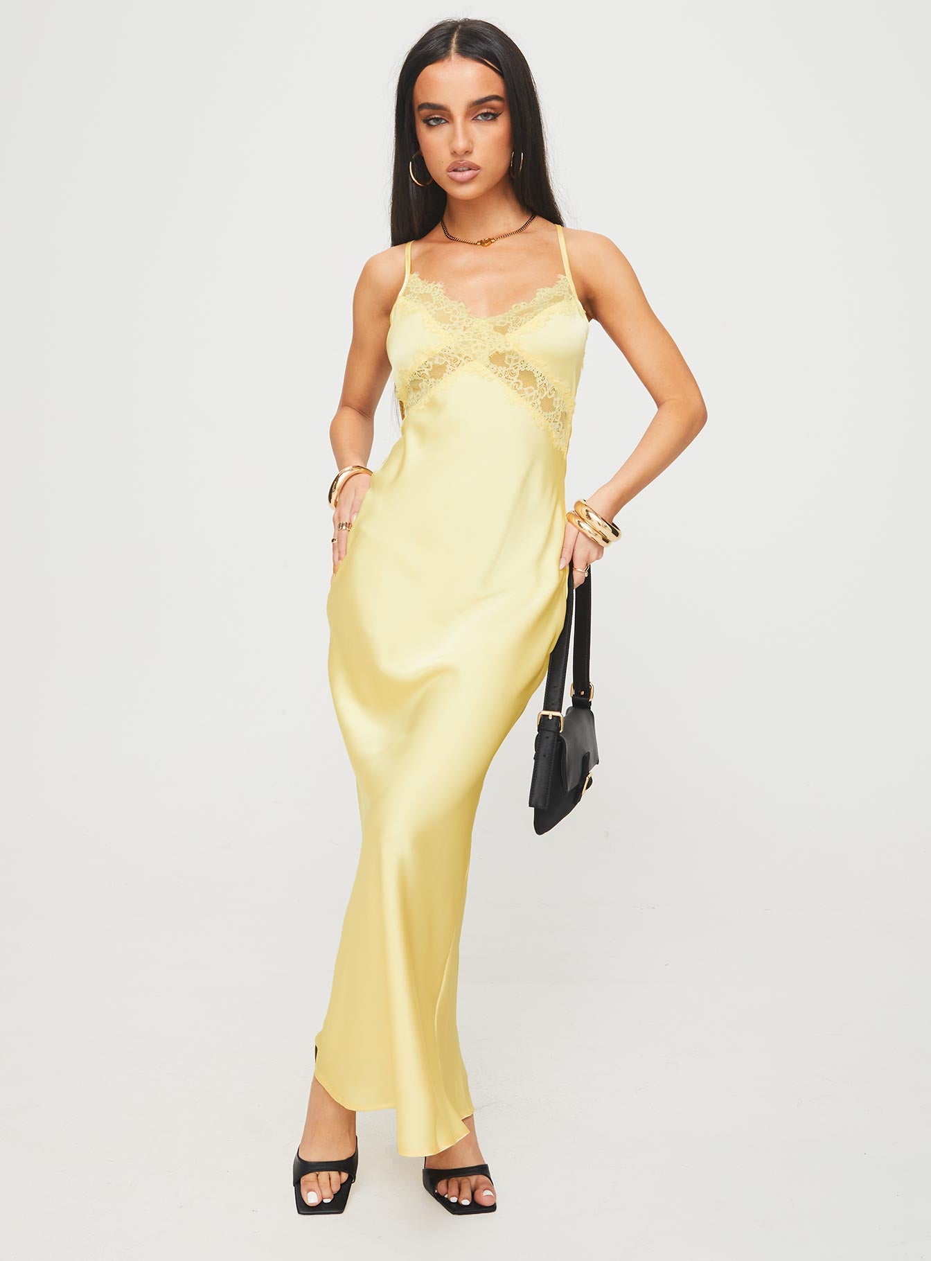 Treasure Bias Cut Maxi Dress Lemon Cheap Online