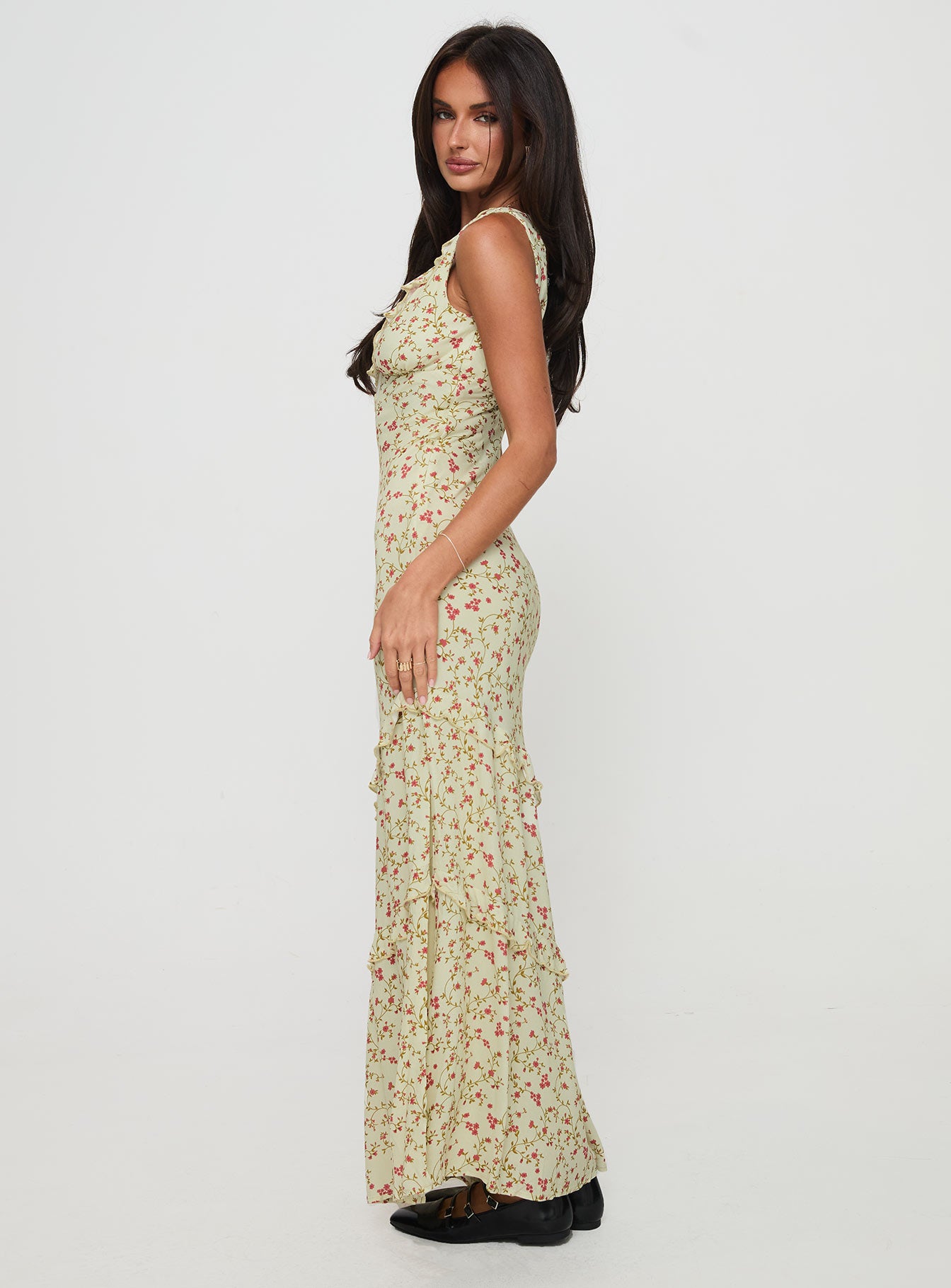 Ridgewood Maxi Dress Beige Floral For Sale 2025