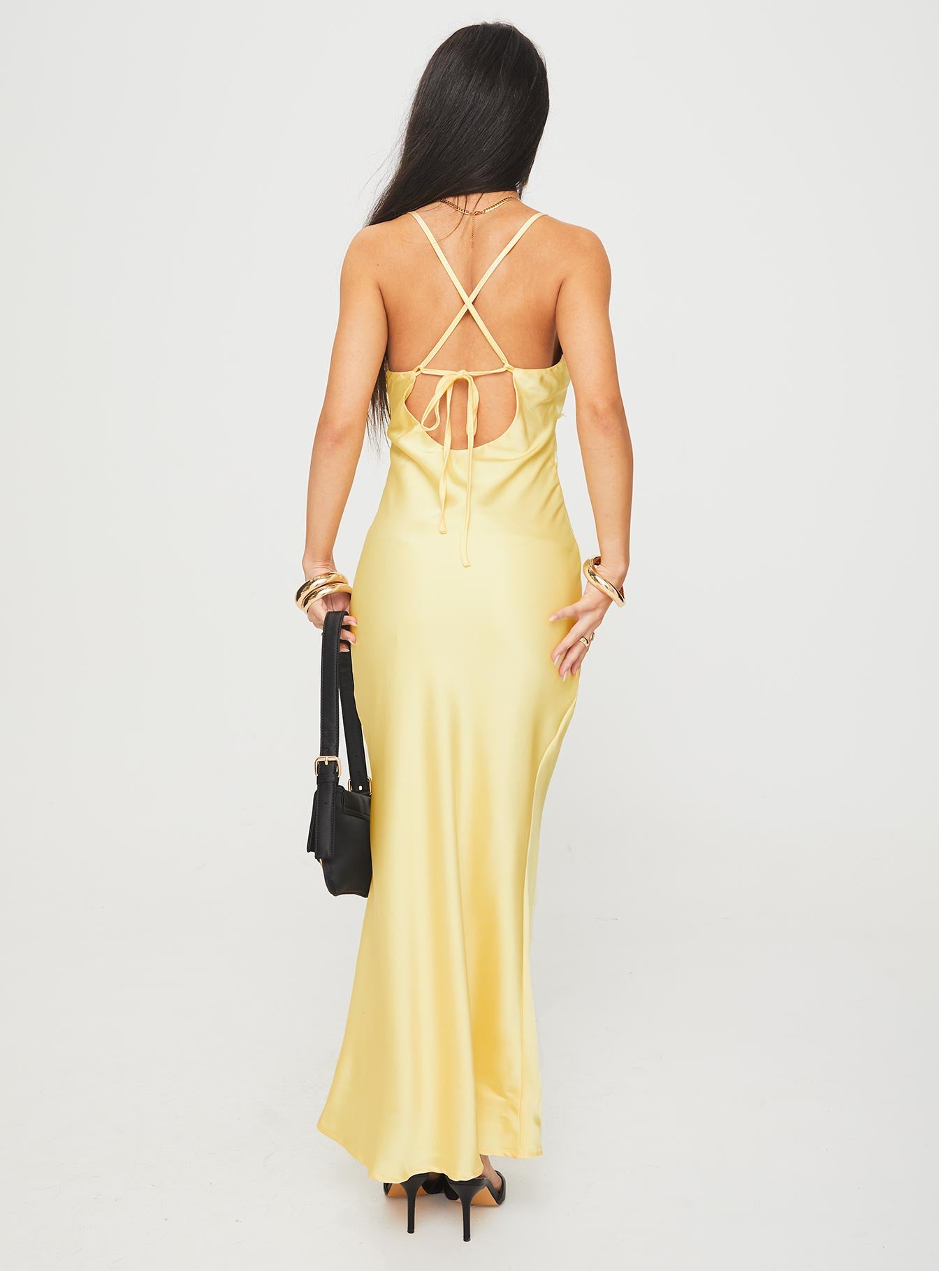 Treasure Bias Cut Maxi Dress Lemon Cheap Online