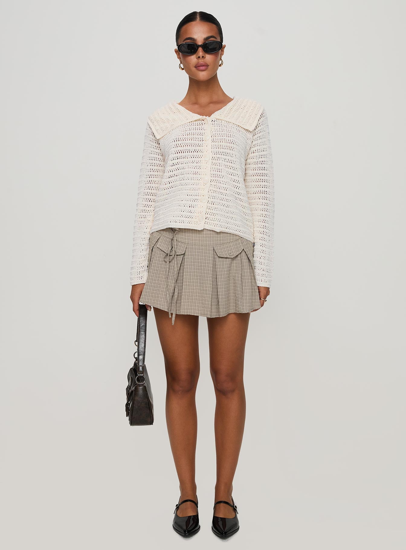 Tuscon Crochet Sweater White Cheap Shop