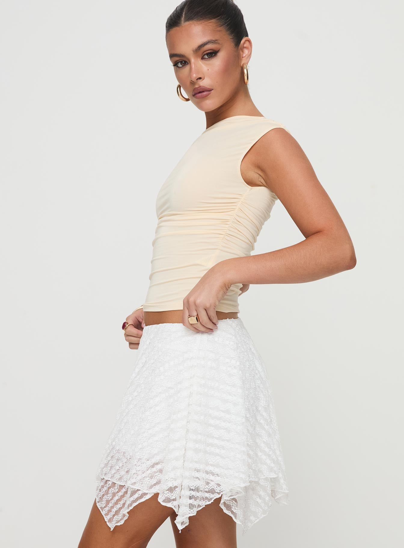 Blossomia Mini Skirt White Cheap Sale Low Cost