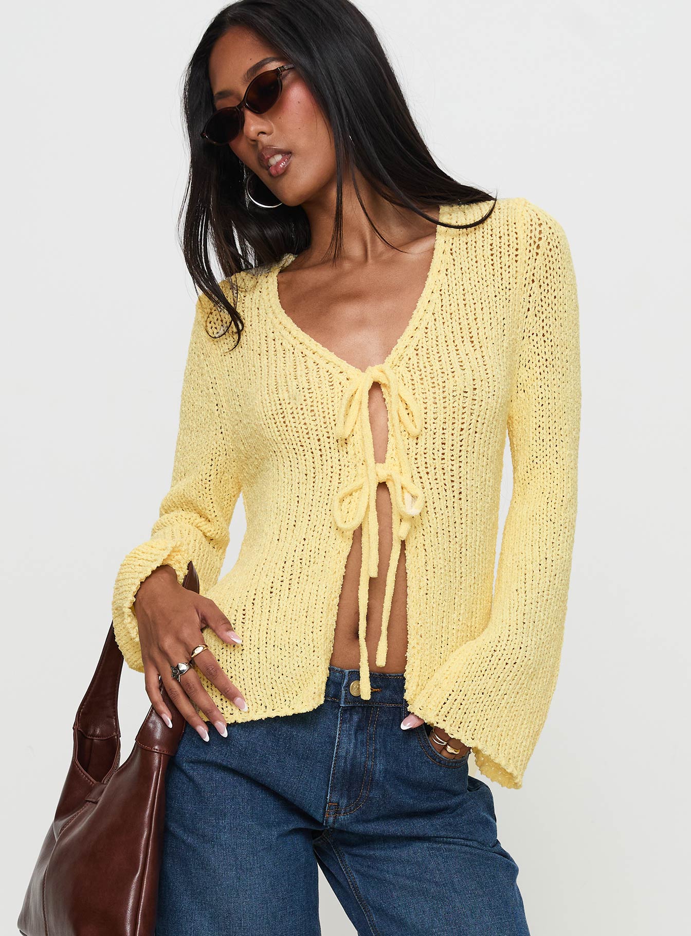 Swain Knit Cardigan Lemon Outlet Amazon