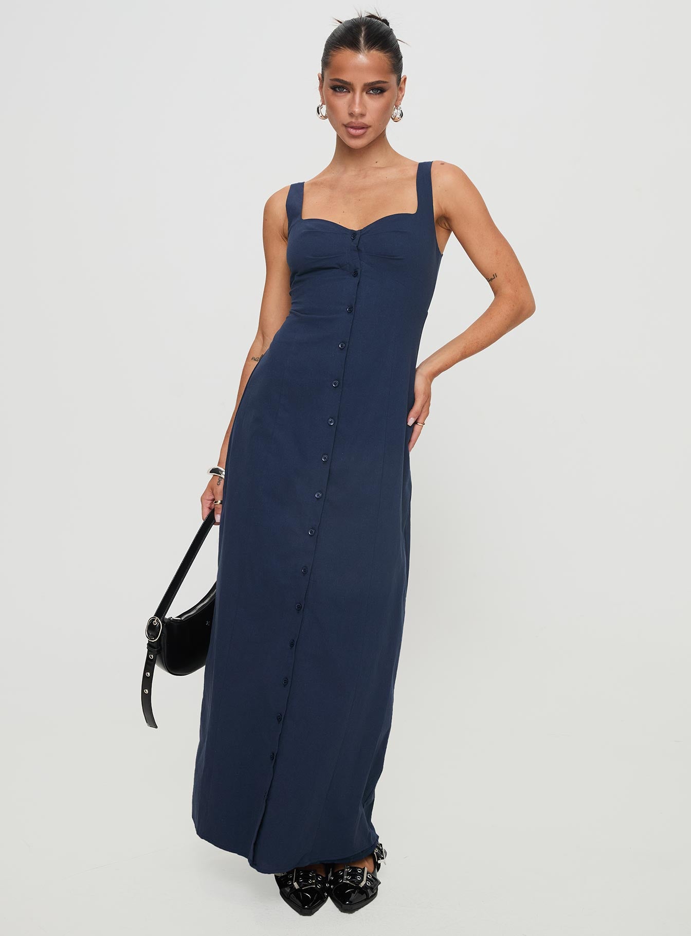 Vaugn Maxi Dress Navy Genuine For Sale