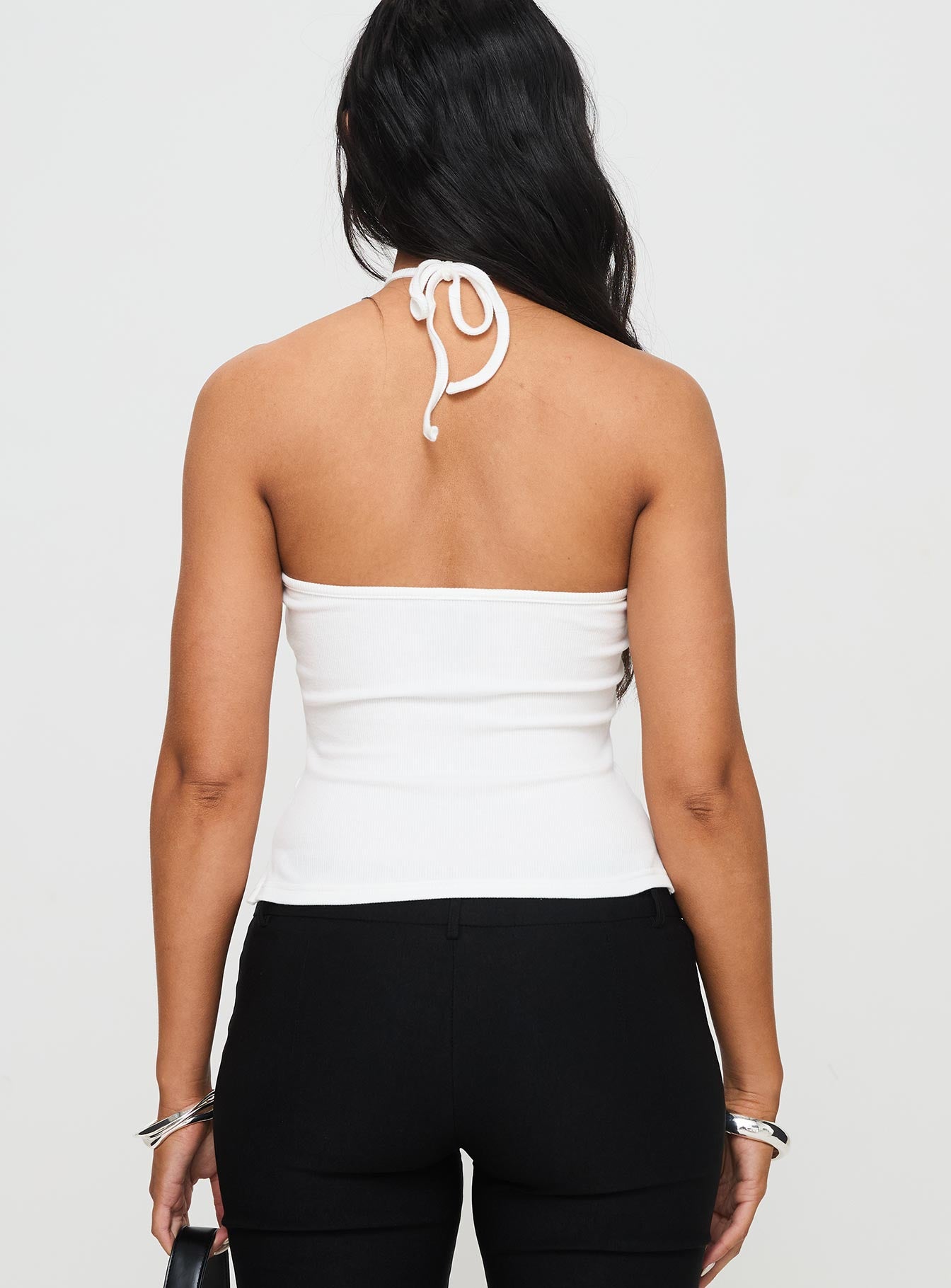 Baseline Halter Rib Top White Buy Cheap Visit