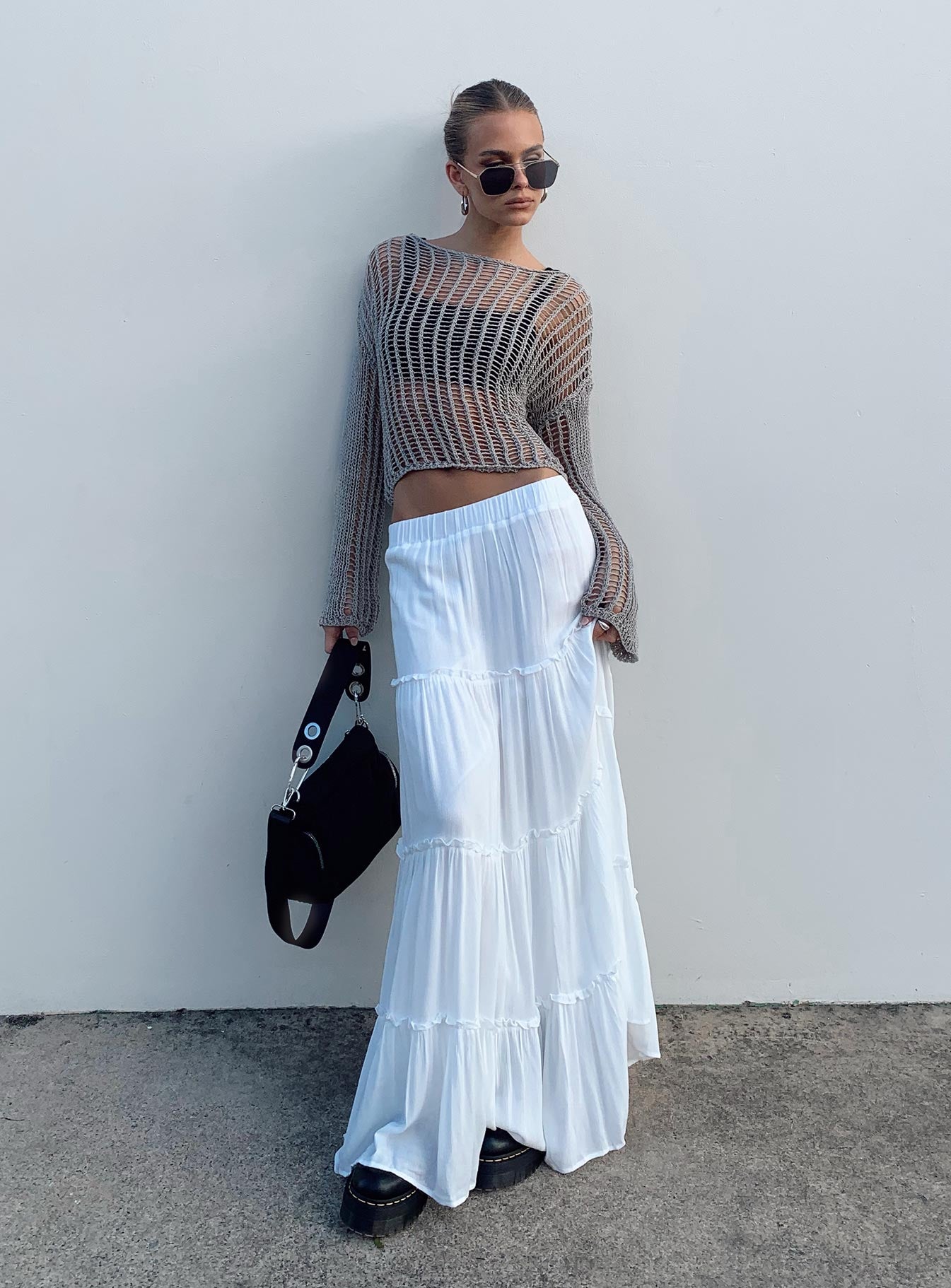 Miriah Maxi Skirt White Petite With Paypal Cheap Pice