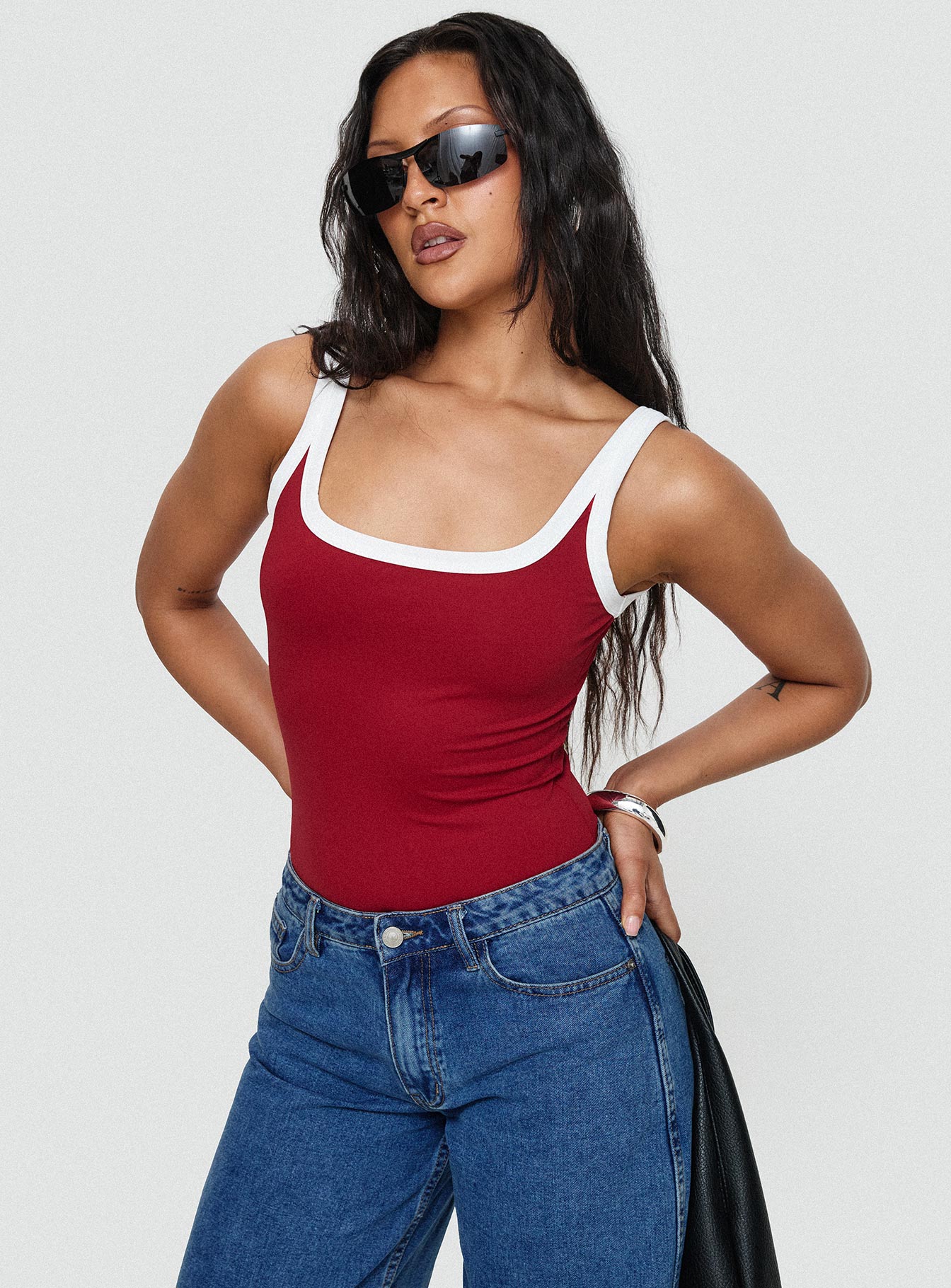 Astrea Bodysuit Red / White Clearance Very Cheap