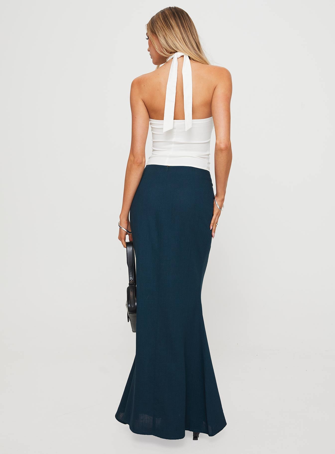 Sophia Maxi Skirt Navy Official Site