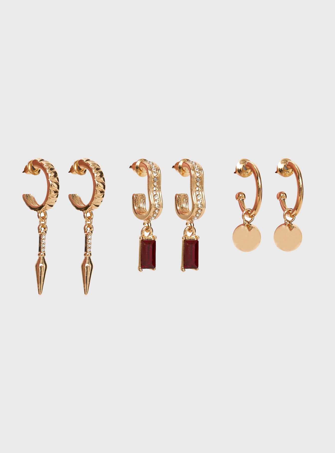 Red Corvette Earring Pack Gold Online Online Clearance