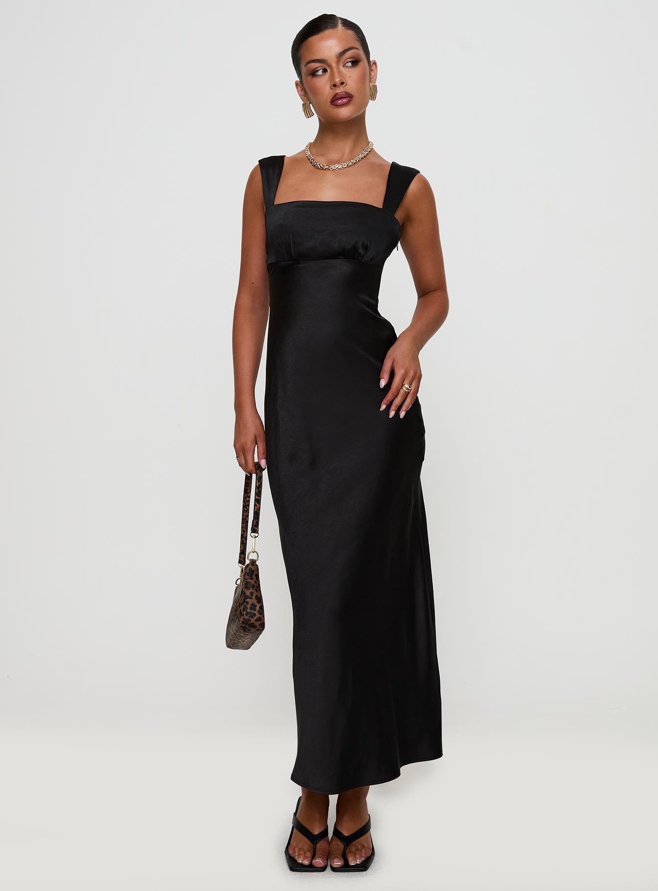 Radioactive Bias Cut Maxi Dress Black Online Shop From China