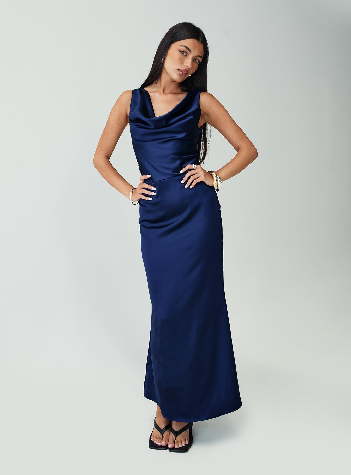 Soprano Plunge Maxi Dress Navy Pictures Cheap Online