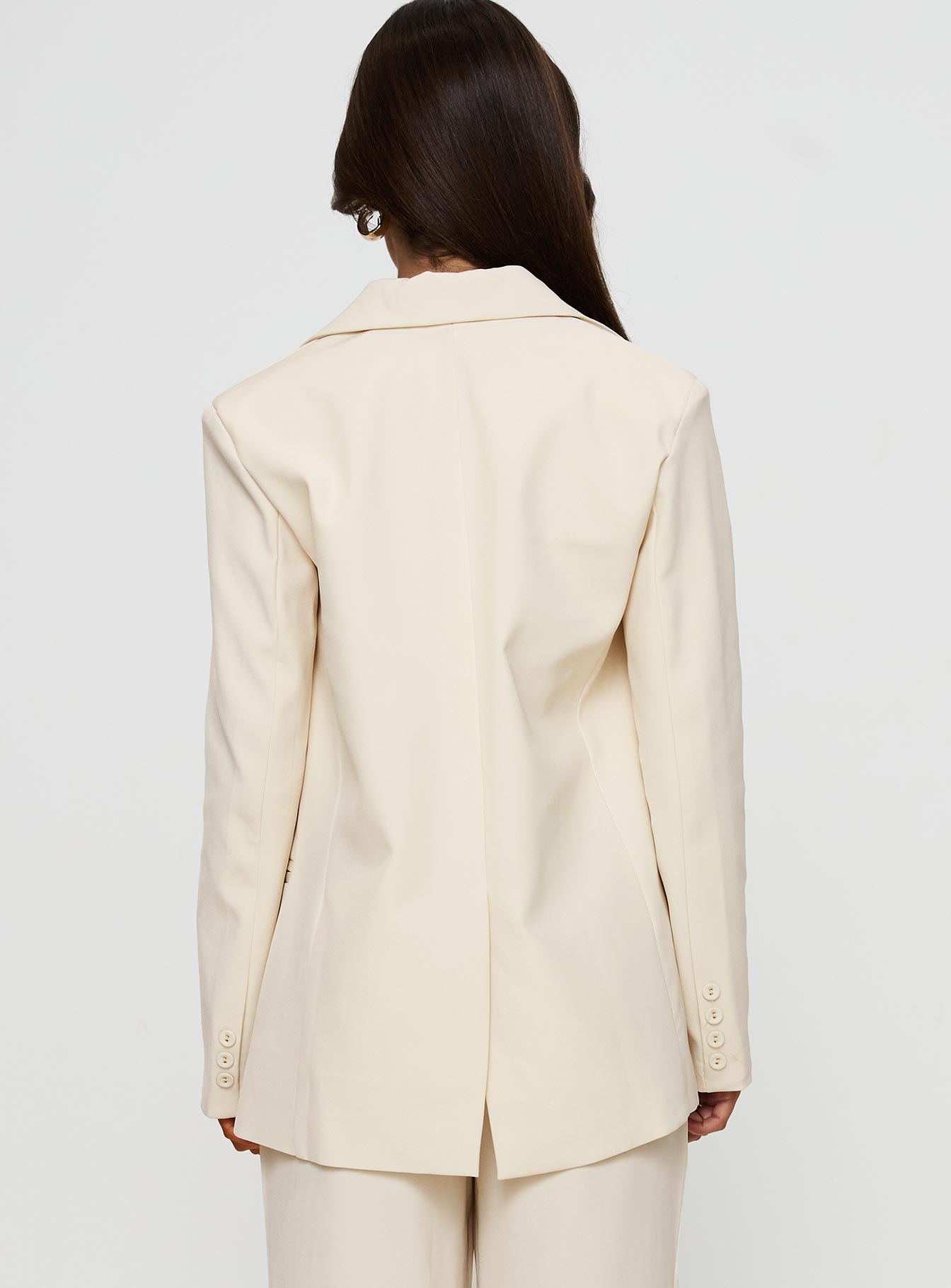 Crowd Pleaser Oversized Blazer Cream Sale Cheapest Pice