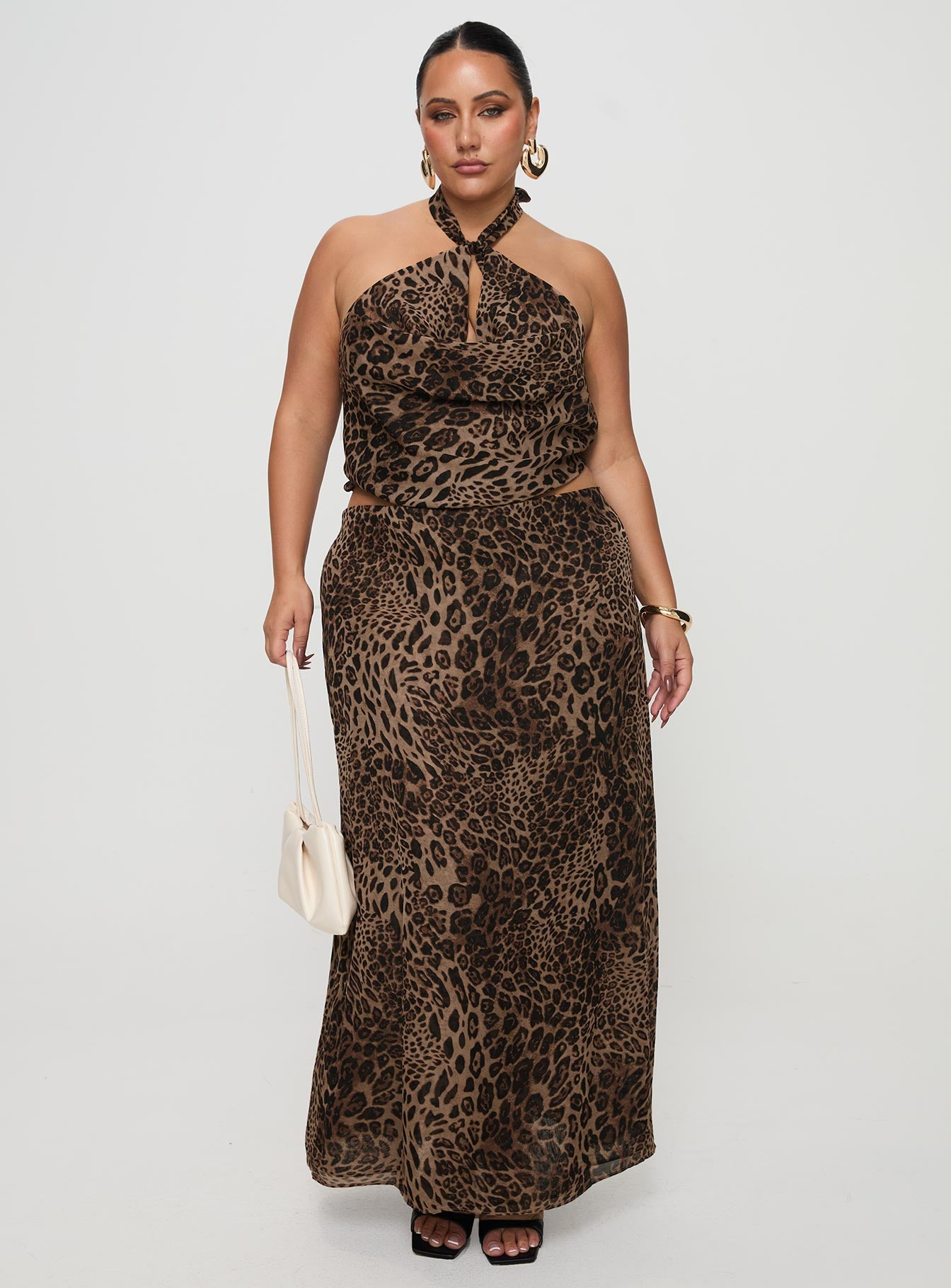 Eleganza Maxi Skirt Leopard Curve Buy Cheap Manchester Great Sale