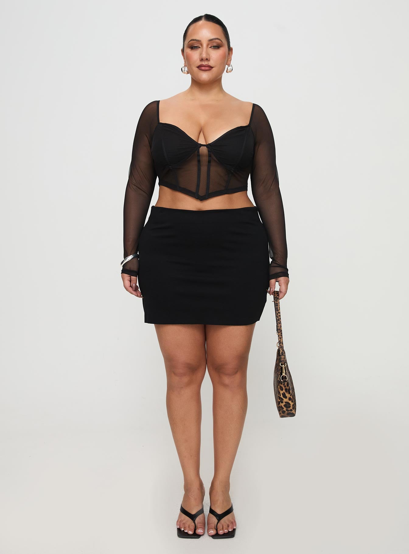 Maranta Long Sleeve Top Black Curve Pre Order Online