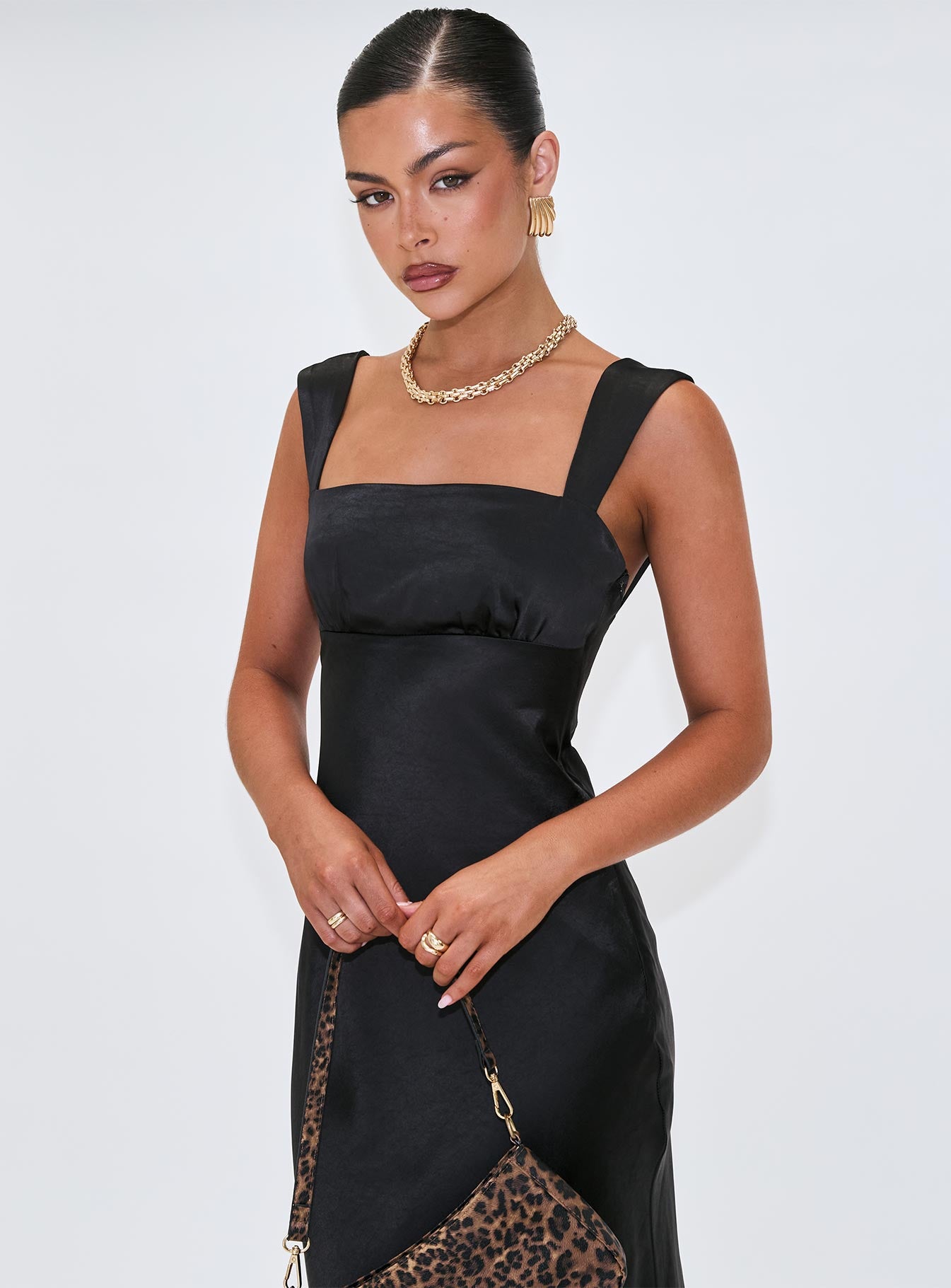 Radioactive Bias Cut Maxi Dress Black Online Shop From China