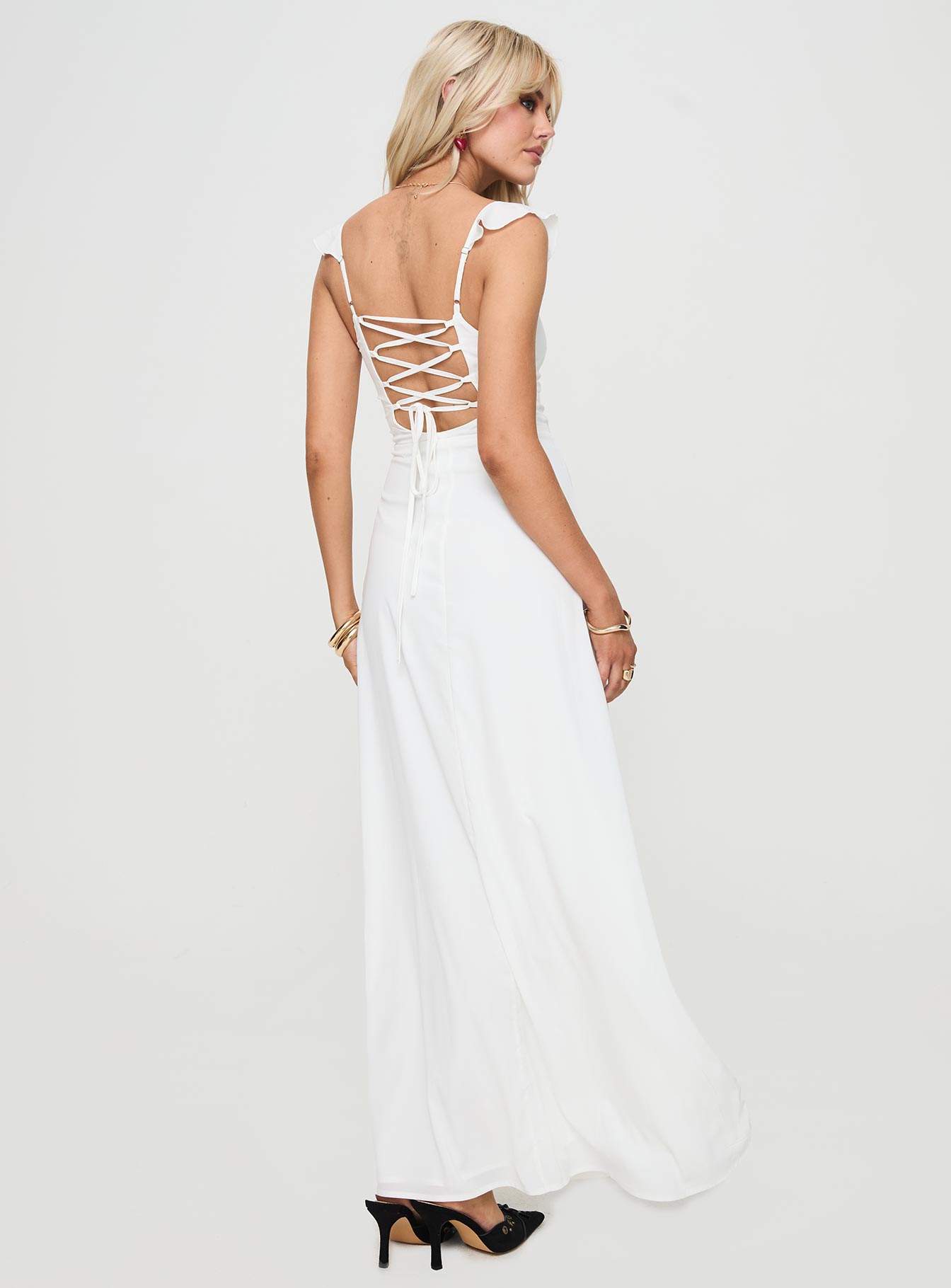 Landon Maxi Dress White Original For Sale