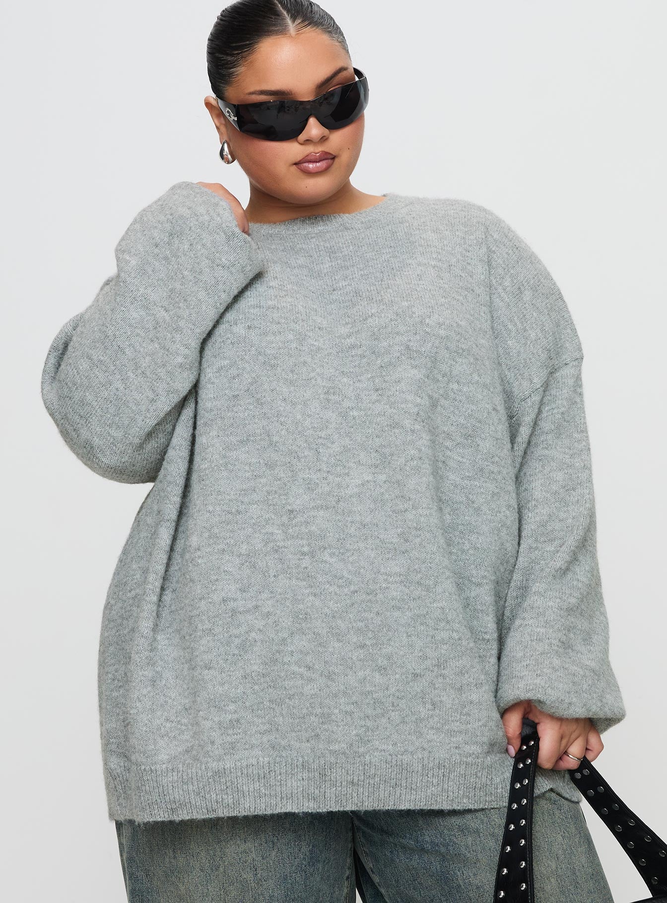 Ryanna Sweater Grey Curve Cheap Sale Enjoy