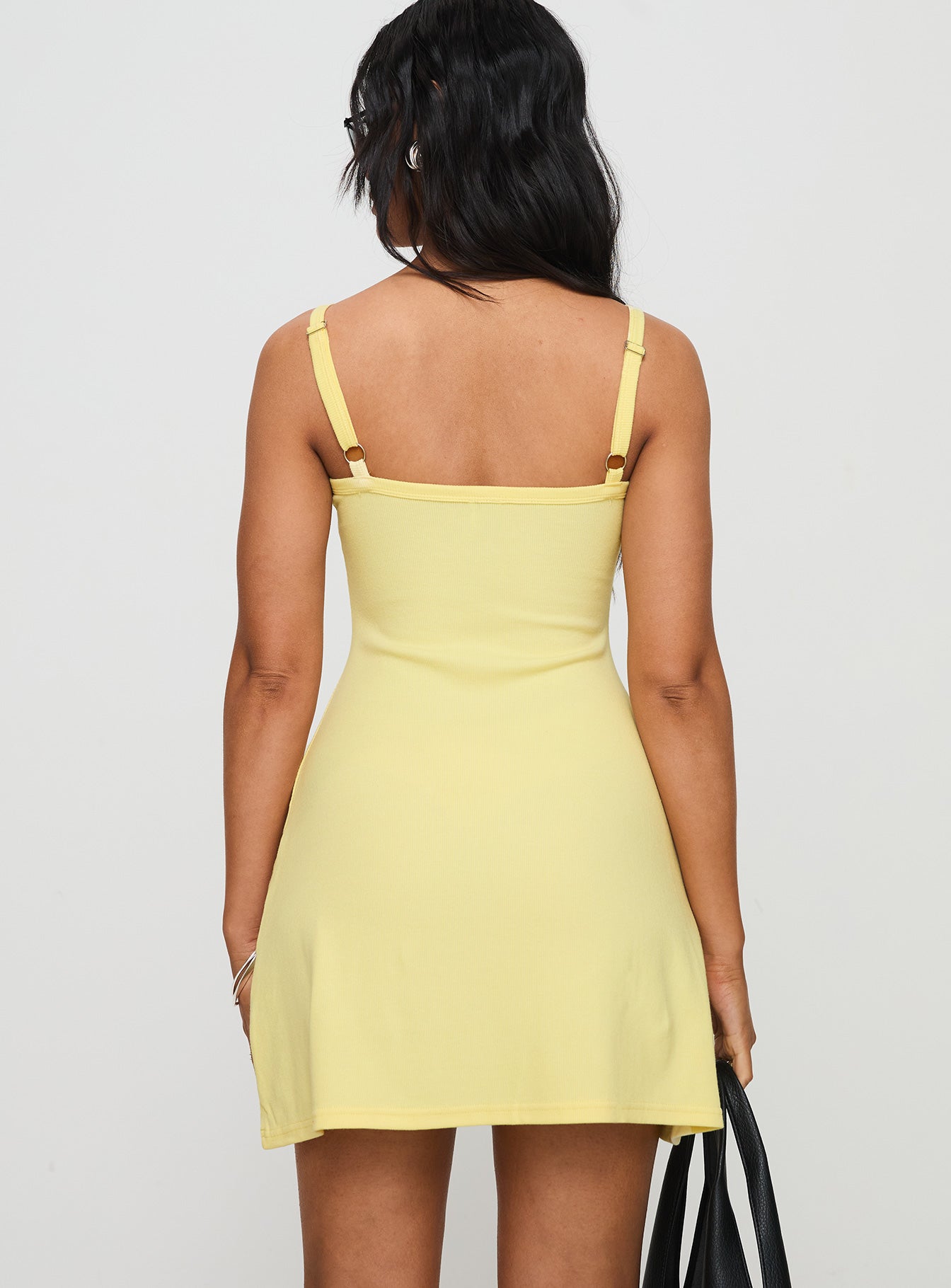 Baseline Rib Mini Dress Yellow Free Shipping