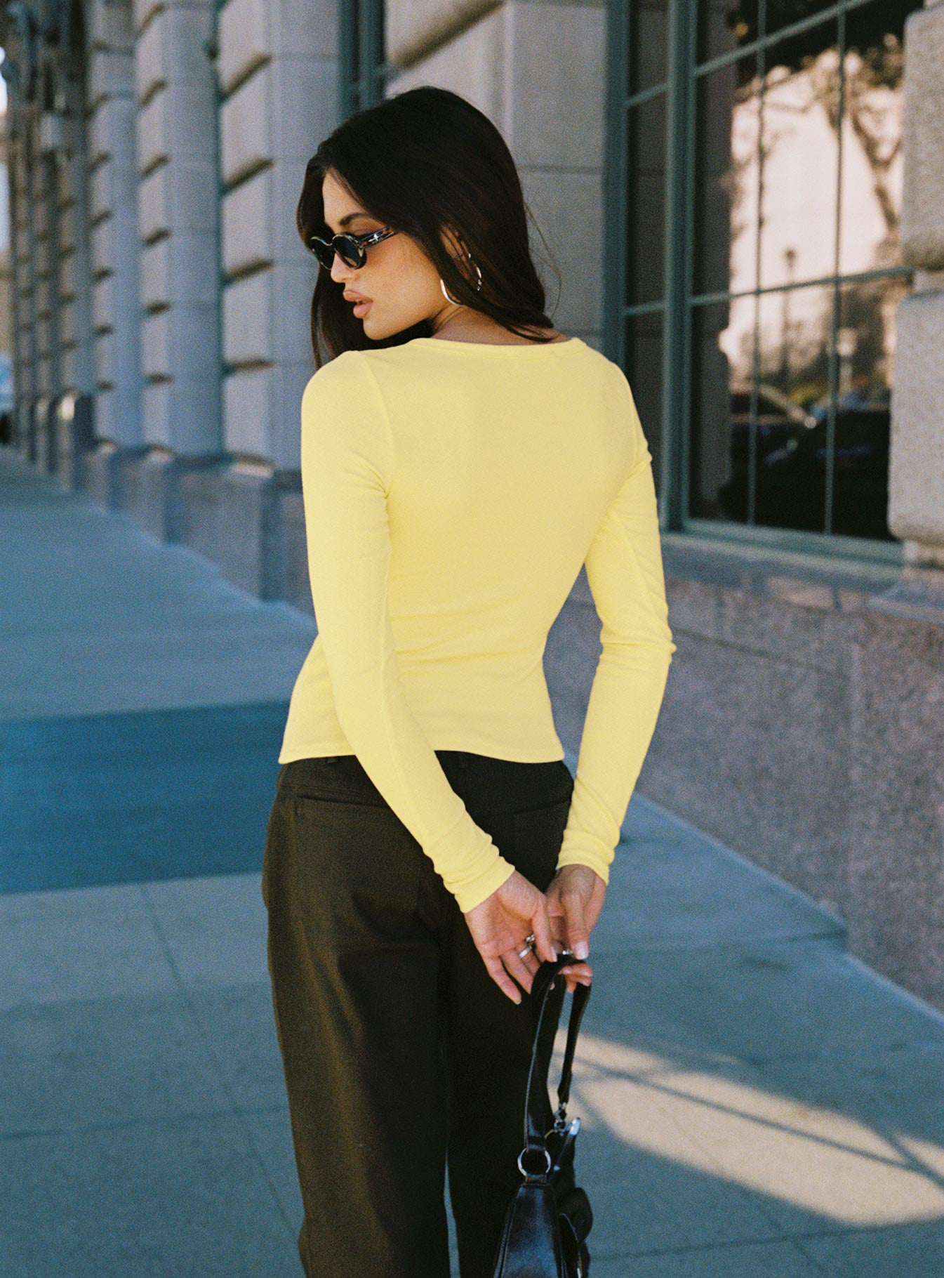 Passoni Long Sleeve Top Lemon Buy Cheap Hot Sale