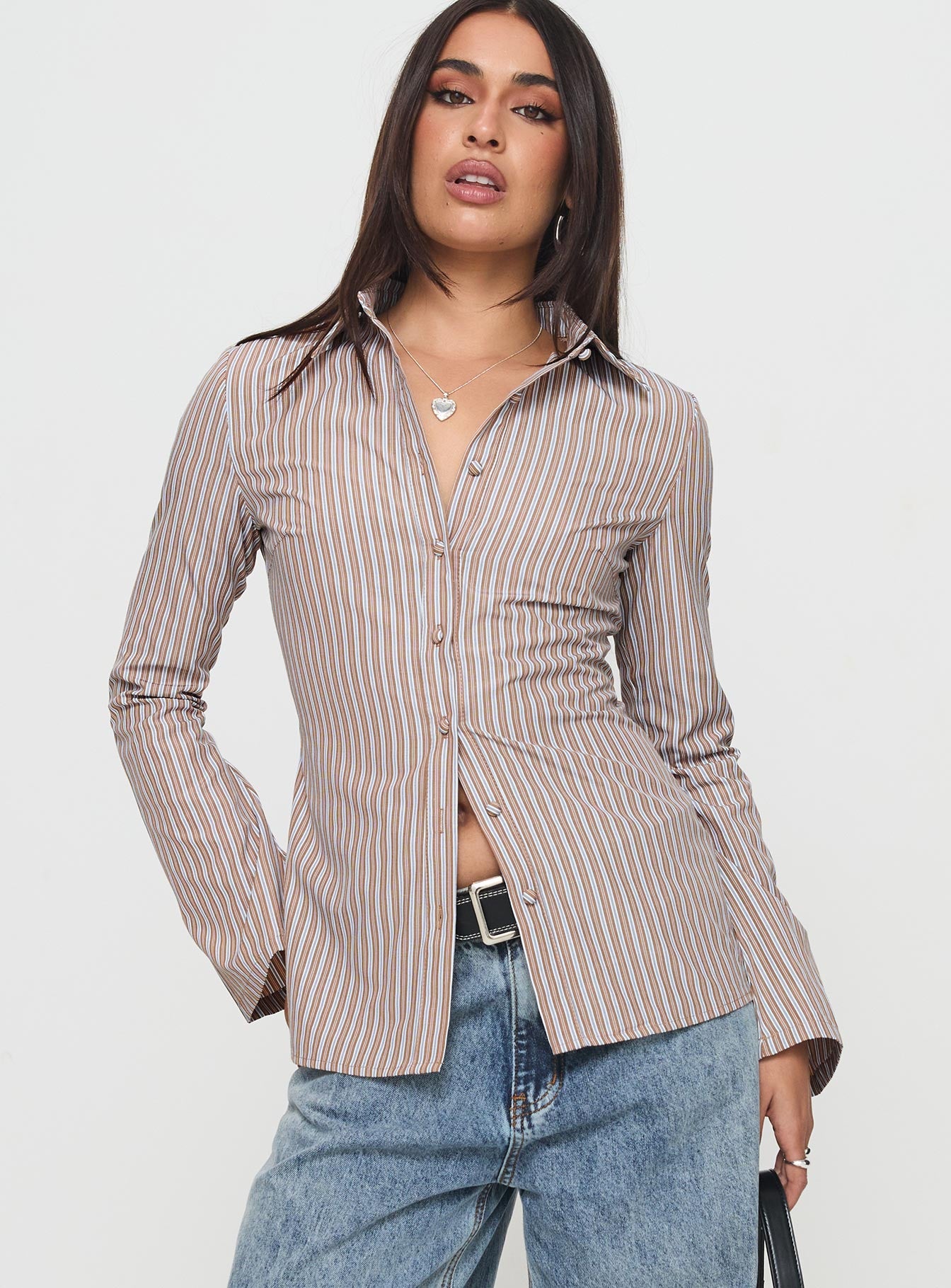 Run The World Top Brown Stripe Sale Pick A Best