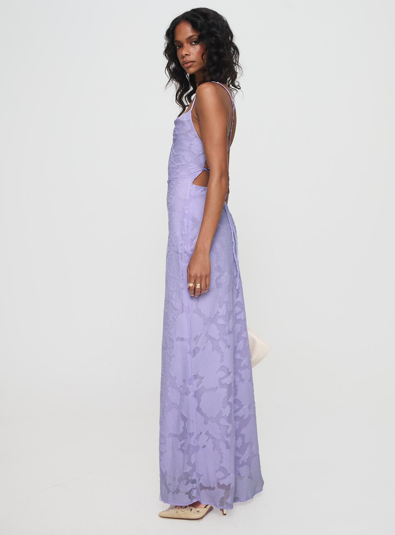 Celena Maxi Dress Lilac Burnout Low Pice Fee Shipping Cheap Online